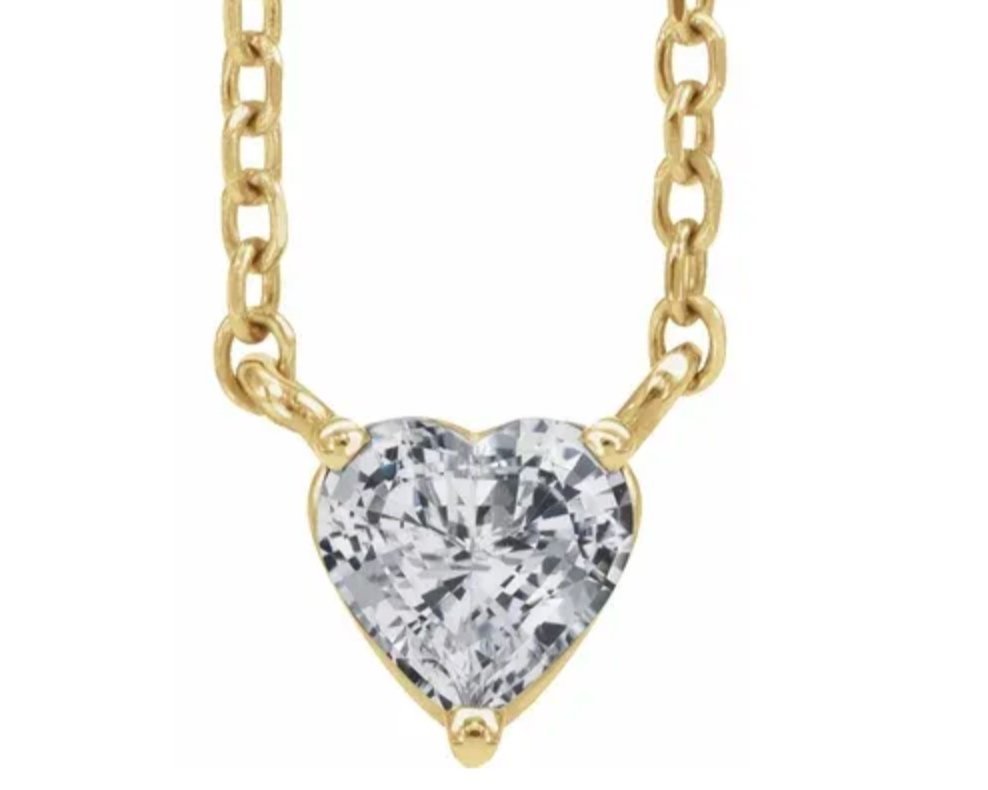 Stoned- Heart Cut Necklace White Sapphire.jpg