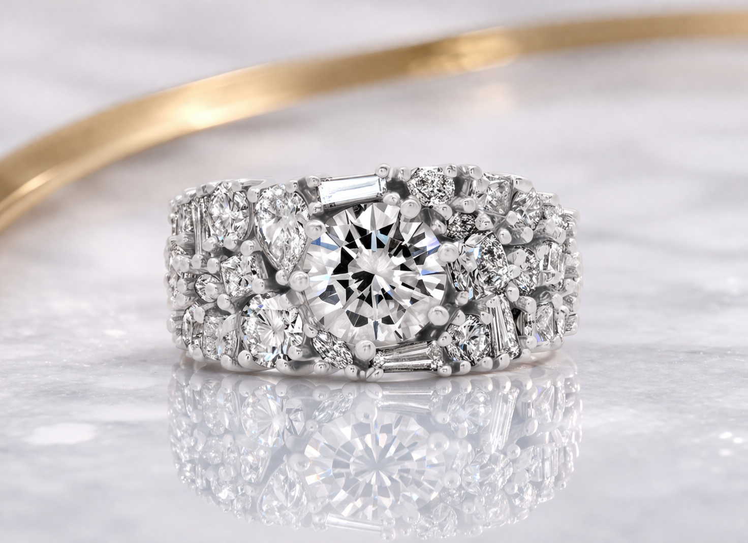 Cluster Engagement Ring