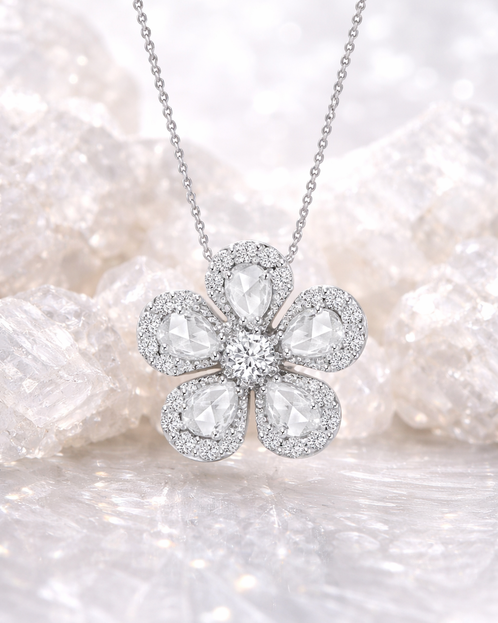 The Fiora Diamond Bloom Necklace
