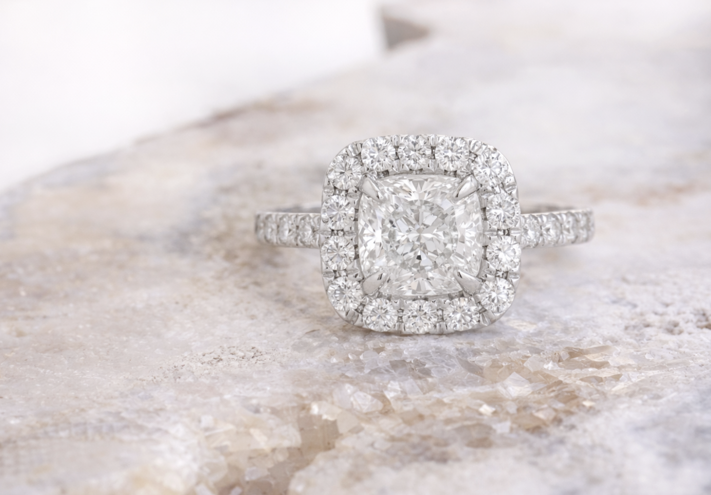 Cushion Cut Diamond Engagement Ring