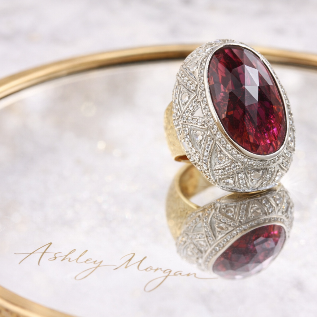 Opera Ring with Diamond Accents