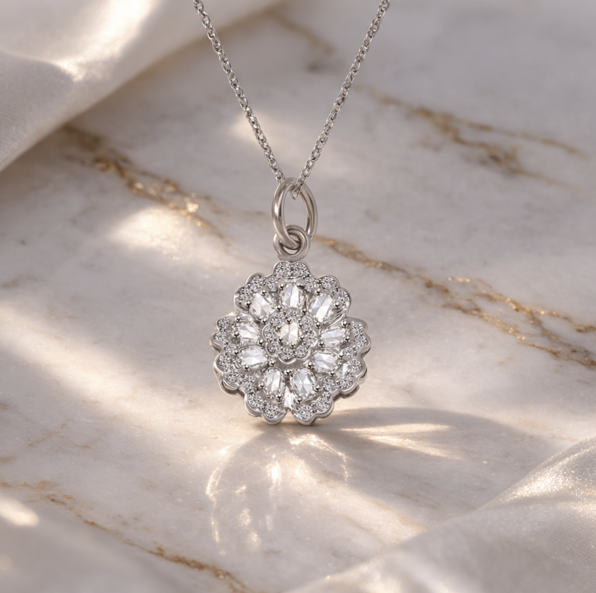 The Camellia Diamond Pendant