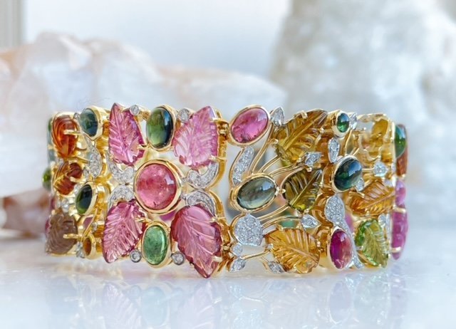 Diamond and Tourmaline Bracelet