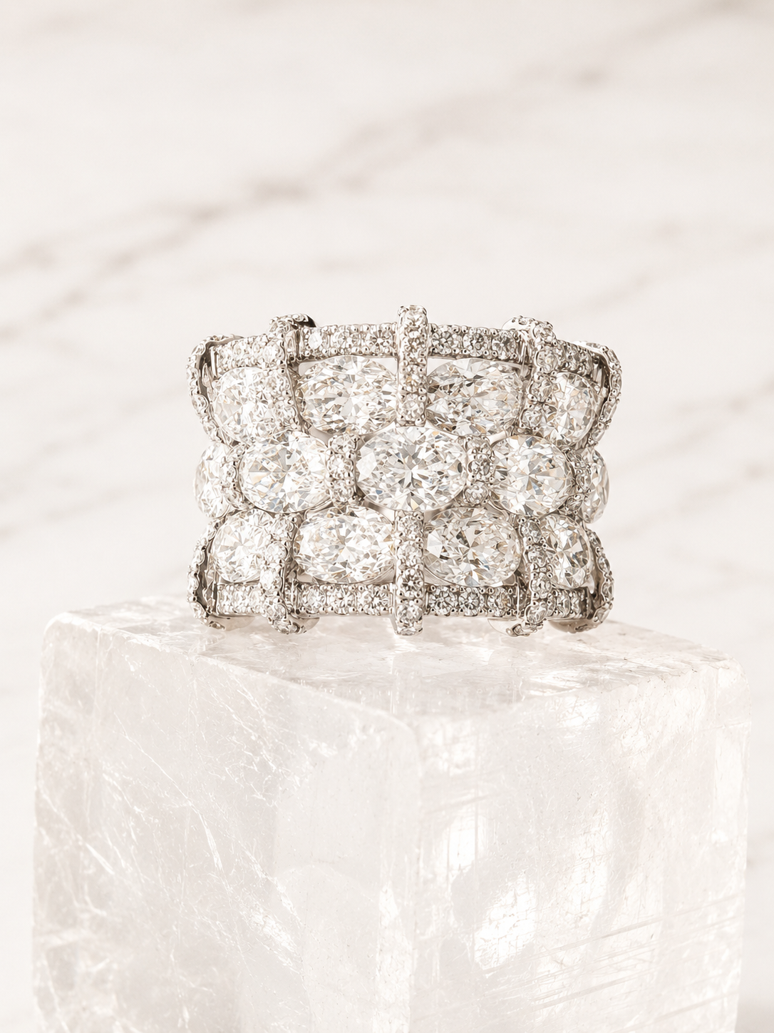 Lattice Diamond Ring