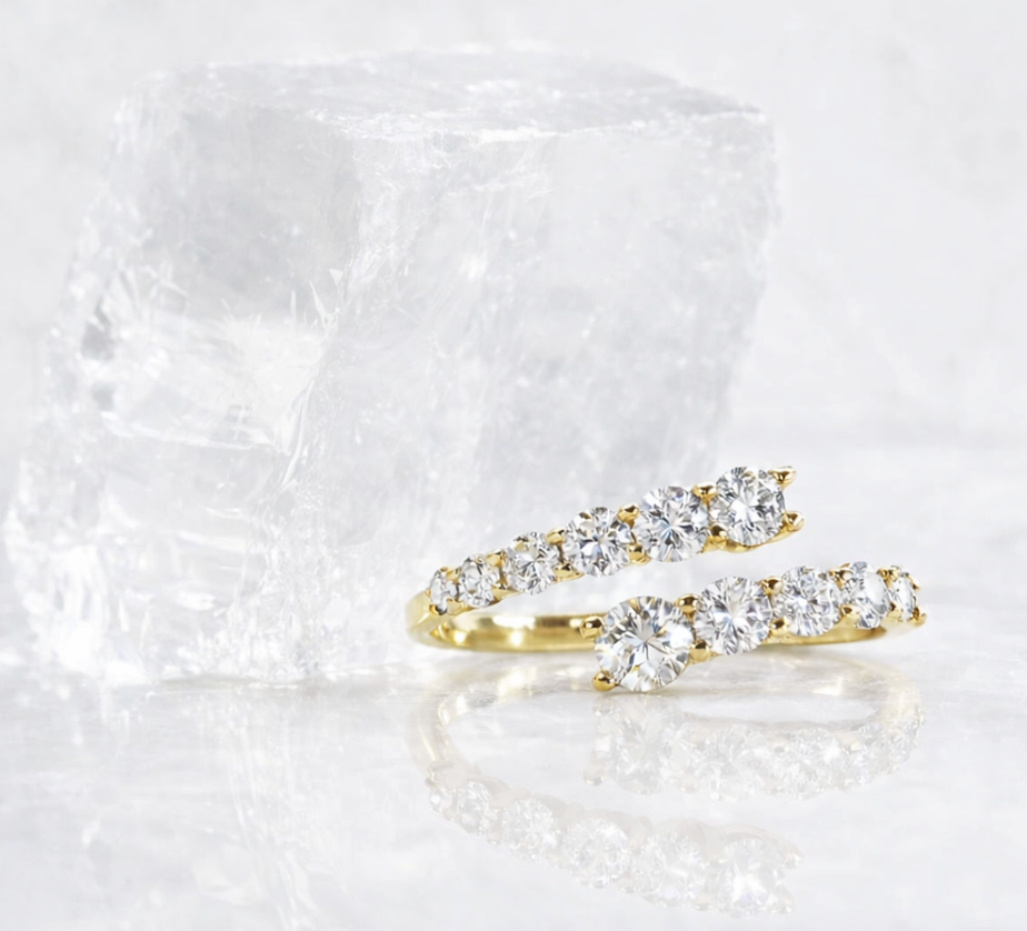 Dual Diamond Pathway Ring