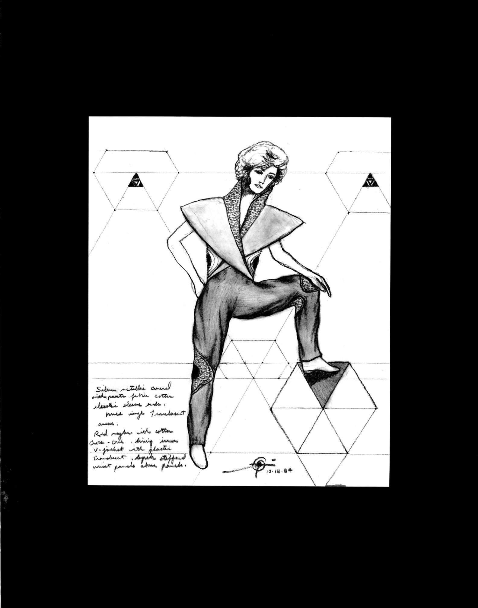 (72dpi) 1184_V Jacket UC Berkeley Fine Art Dept. Museum Exhibition Drawing__Clothing Design_B_W_22W by 28H_1984-10-18.jpg