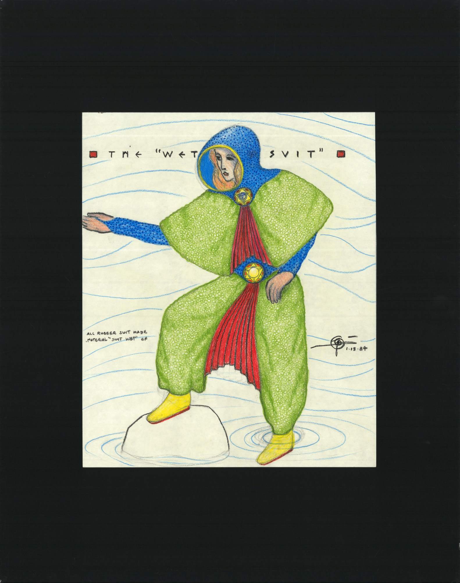 (72dpi) 1242_The Wet Suit UC Berkeley Fine Art Dept. Museum Exhibition Drawing__Clothing Design_Color_22W by 28H_1984-01-18.jpg