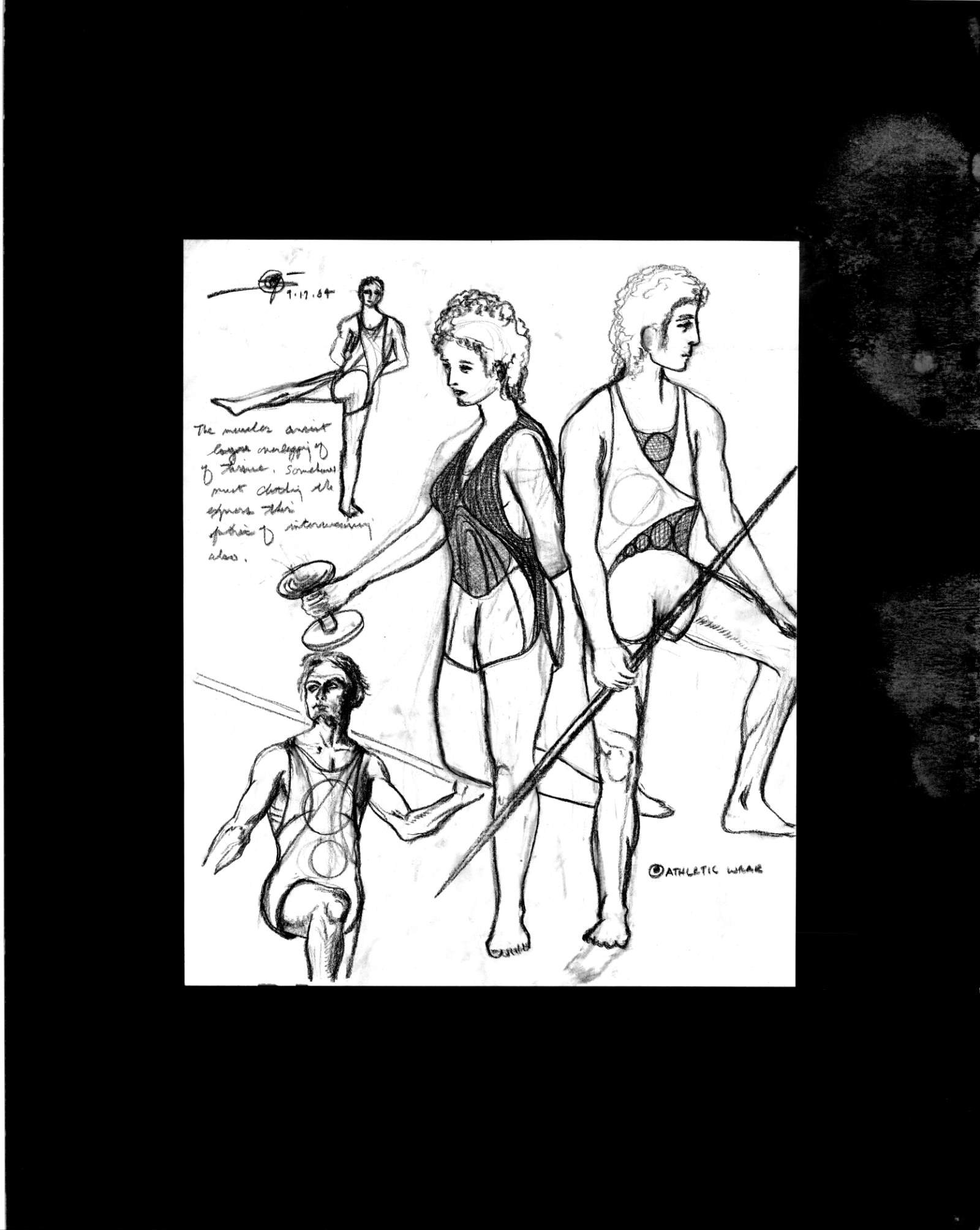 (72dpi) 1215_Athletic Wear UC Berkeley Fine Art Dept. Museum Exhibition Drawing__Clothing Design_B_W_22W by 28H_1984-09-19.jpg
