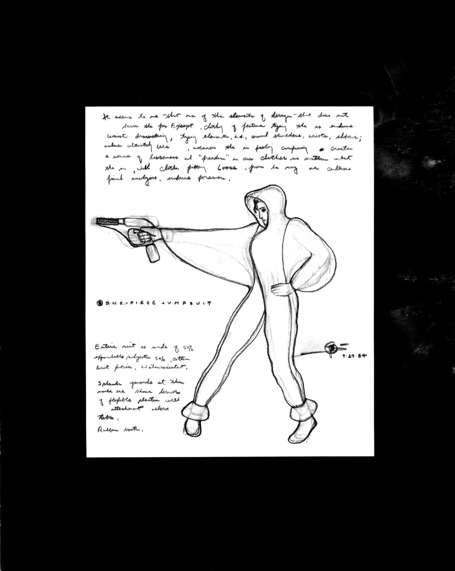 (72dpi) 1212_One Piece Jumpsuit UC Berkeley Fine Art Dept. Museum Exhibition Drawing__Clothing Design_B_W_22W by 28H_1984-09-29.jpg