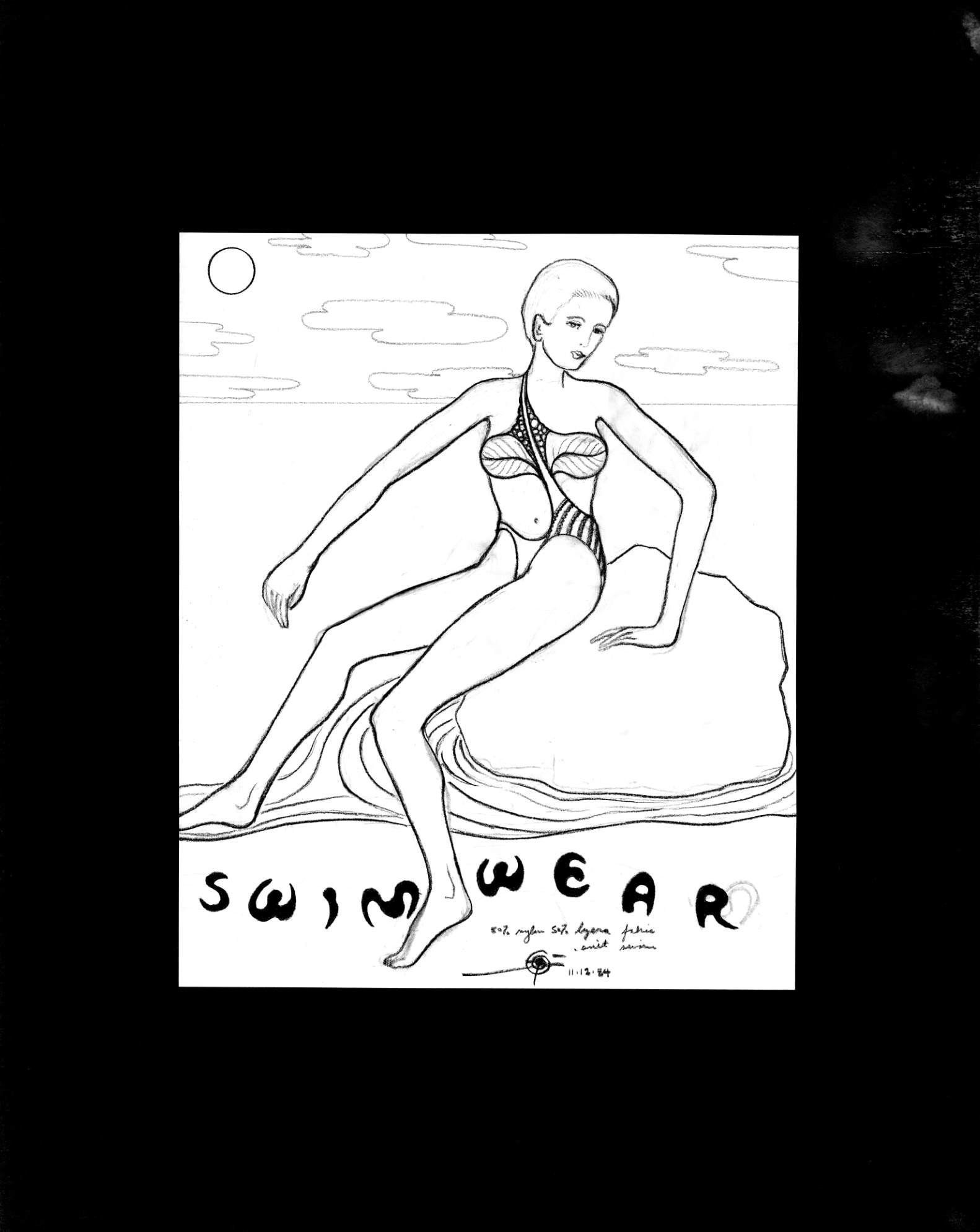 (72dpi) 1210_Swimwear UC Berkeley Fine Art Dept. Museum Exhibition Drawing__Clothing Design_B_W_22W by 28H_1984-11-12.jpg