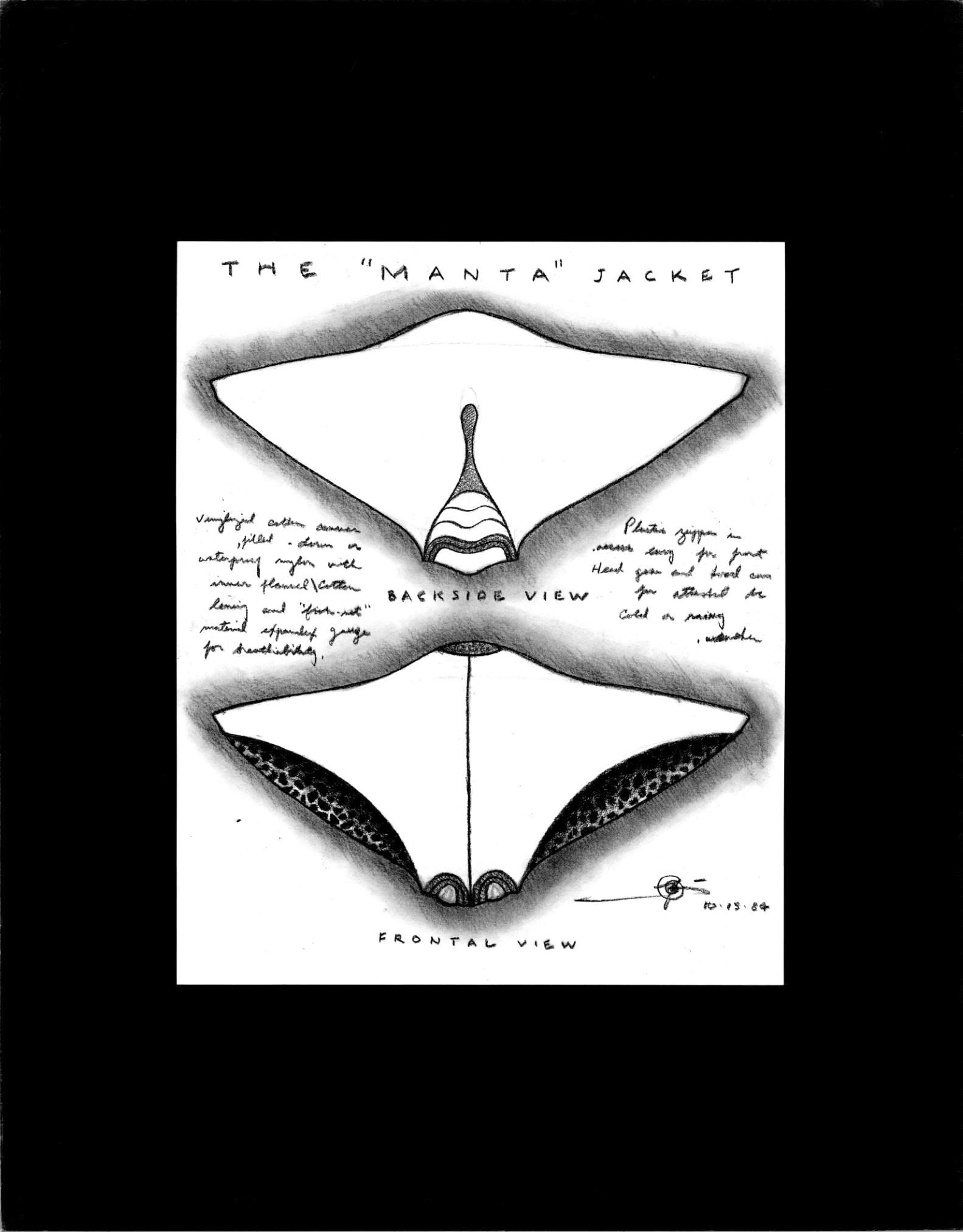 (72dpi) 1250_The Manta Jacket UC Berkeley Fine Art Dept. Museum Exhibition Drawing__Clothing Design_B_W_22W by 28H_1984-10-15.jpg
