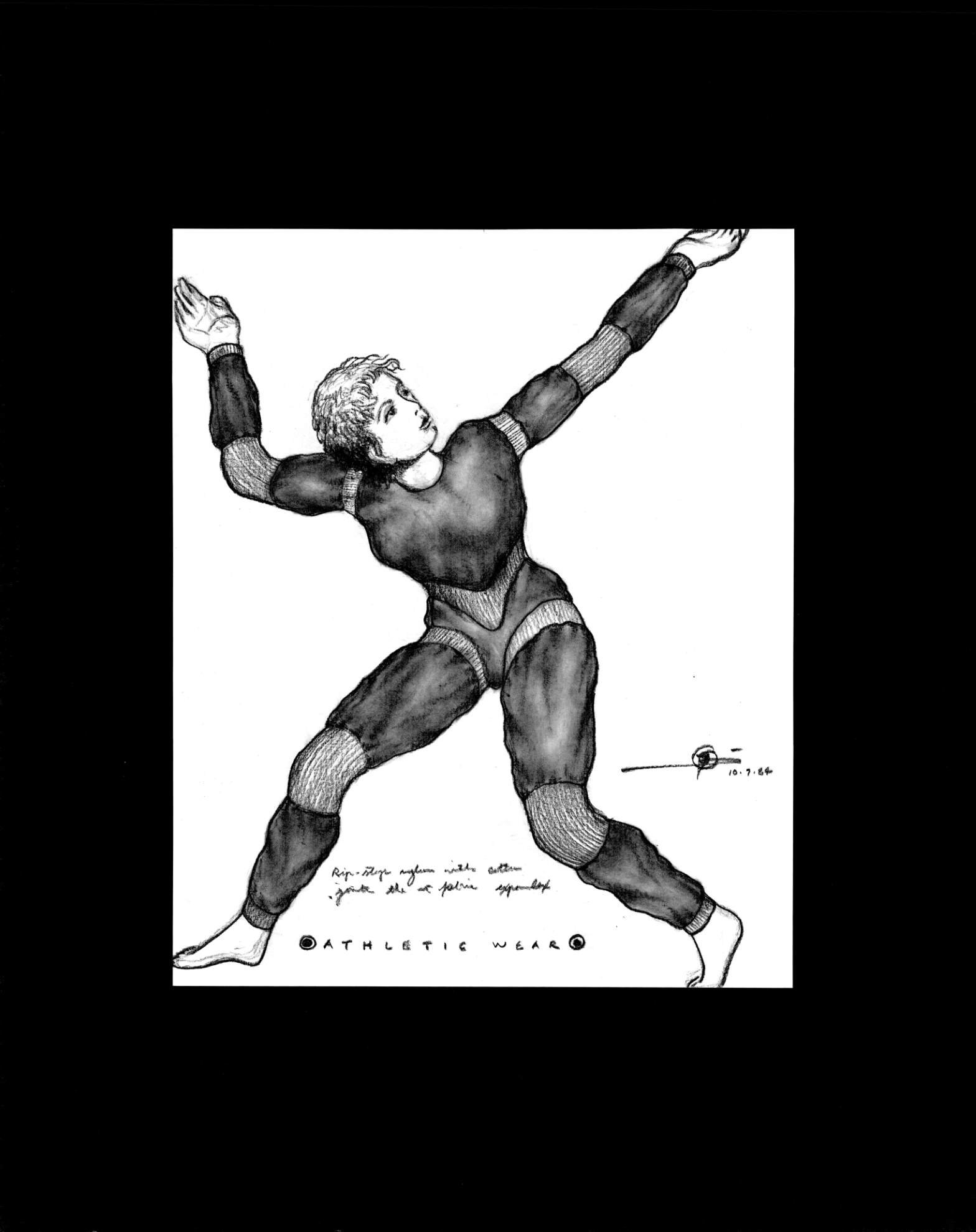 (72dpi) 1224_Athletic Wear UC Berkeley Fine Art Dept. Museum Exhibition Drawing__Clothing Design_B_W_22W by 28H_1984-10-07.jpg