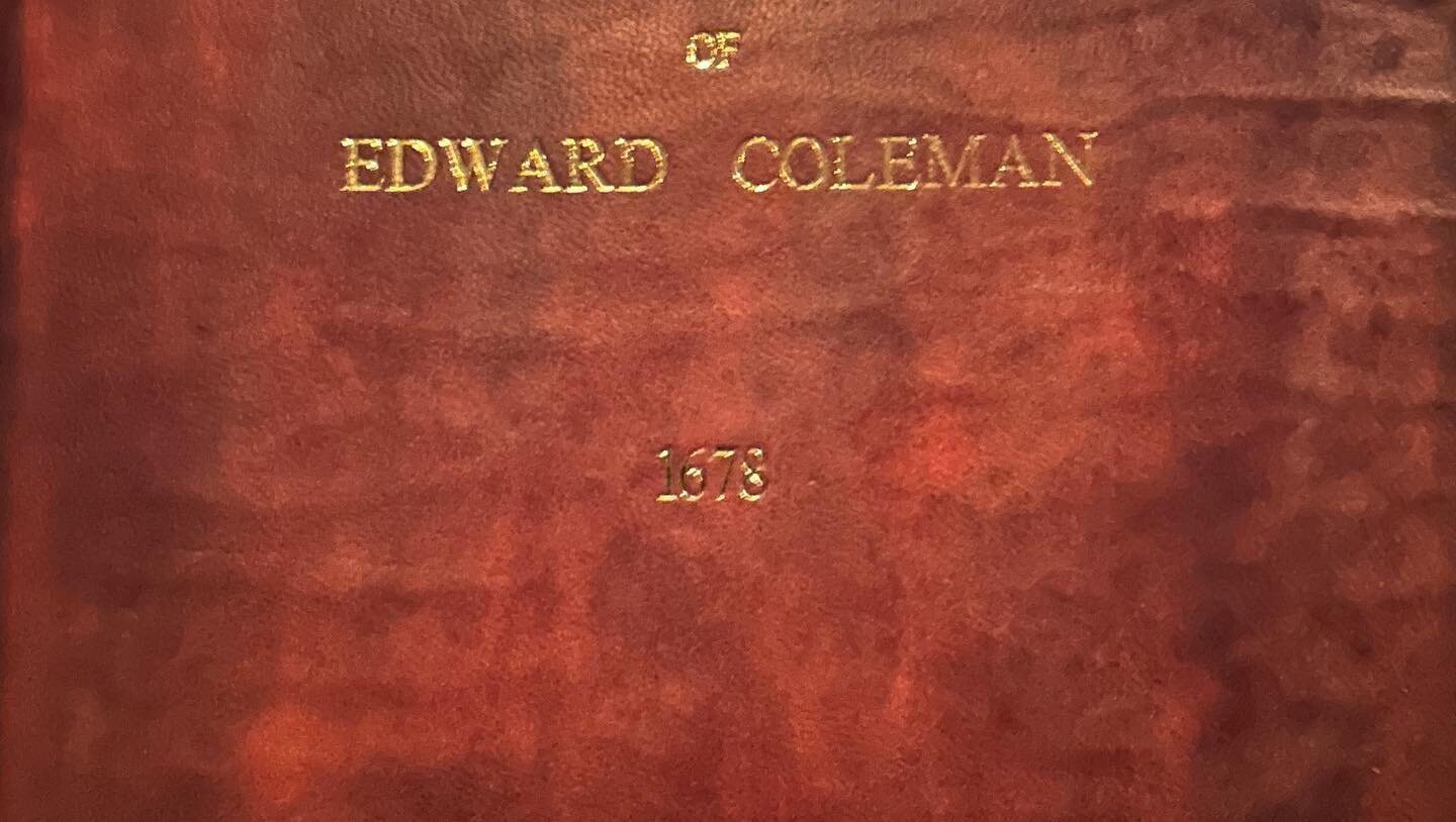 First edition of the trial of Edward Coleman. Coleman was a member of the Popish plot and was tried and convicted of treason. This copy was rebound by Malcom Summers in full calf with gilt