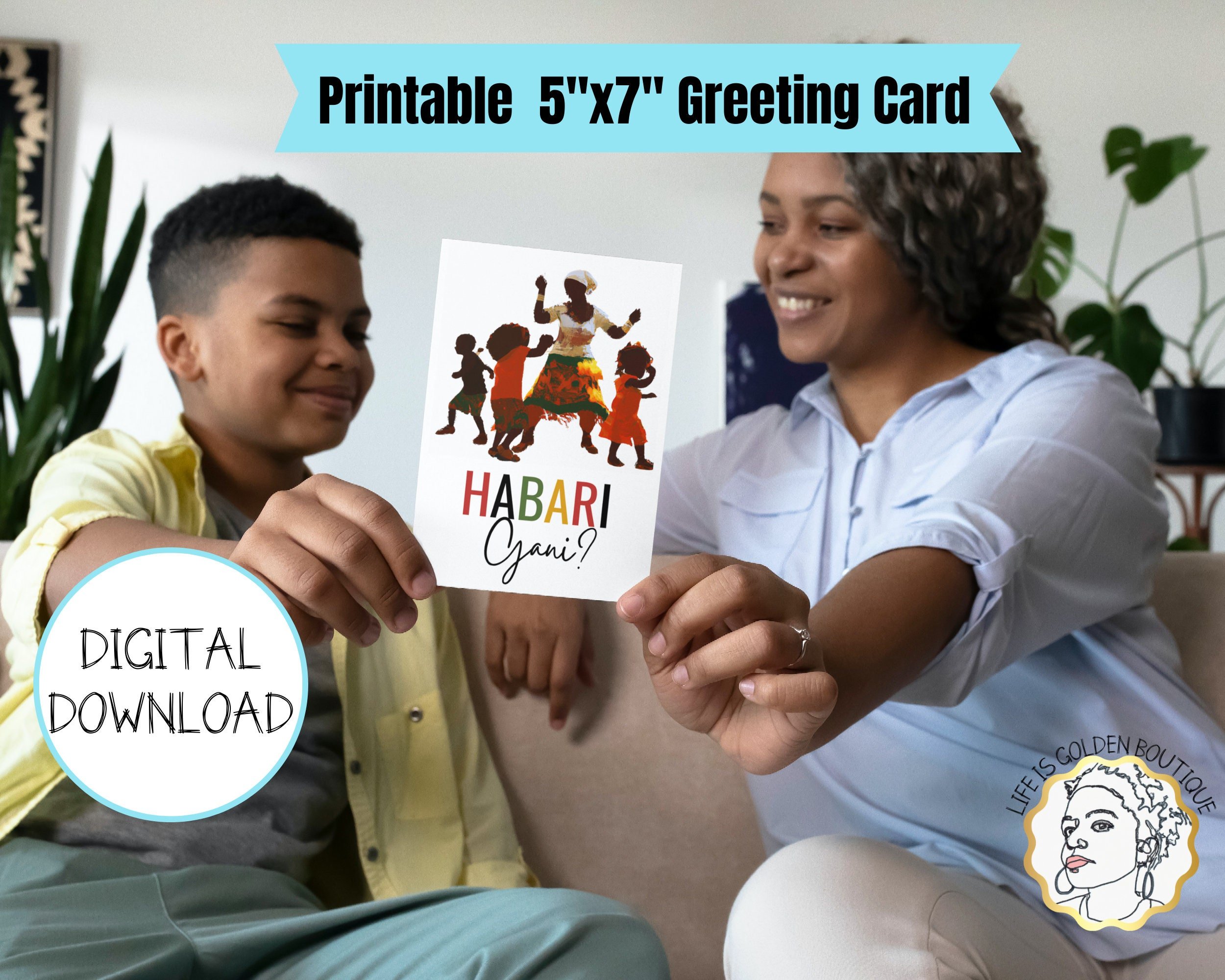 Blank Kwanzaa Greeting Card