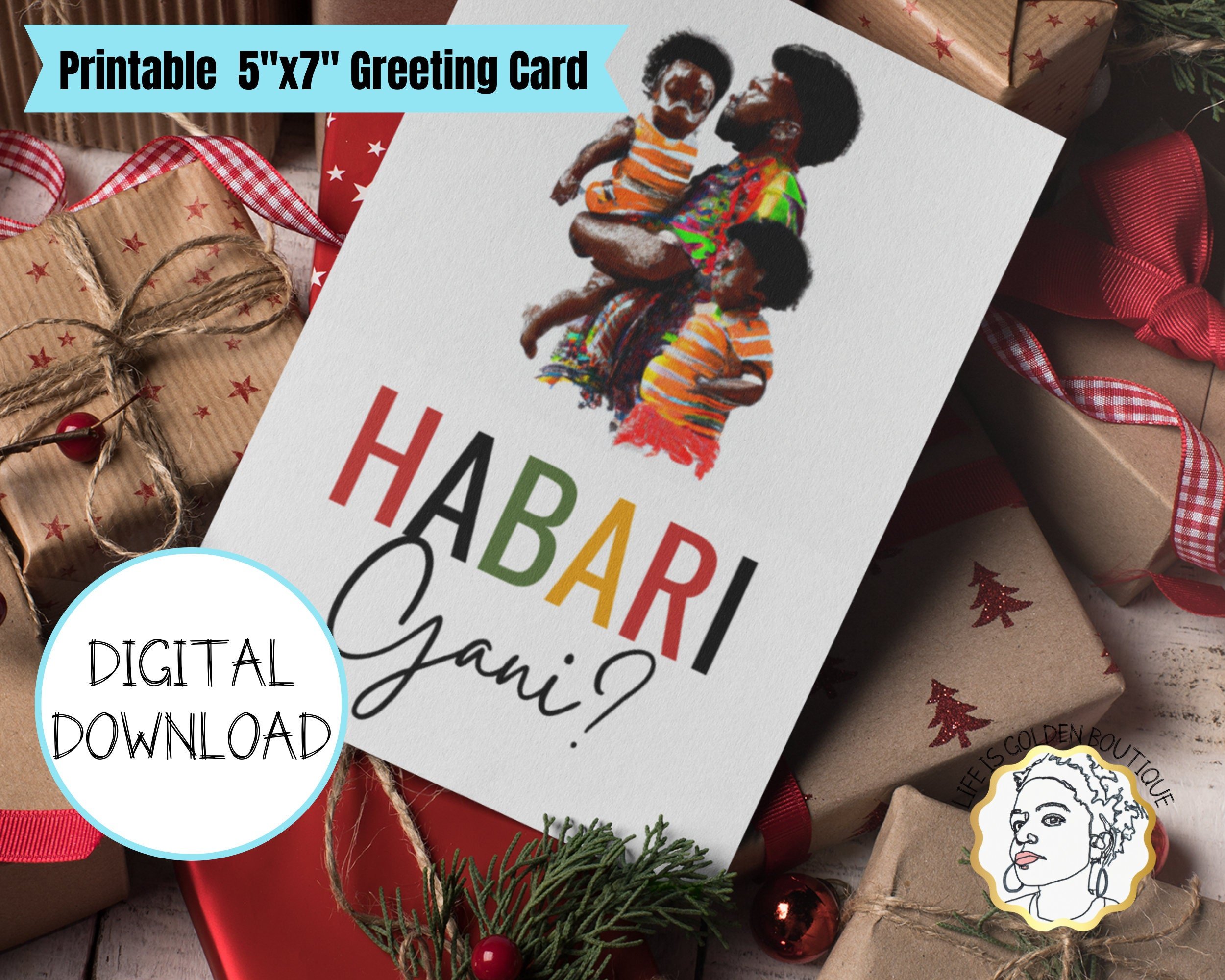 Blank Kwanzaa Greeting Card
