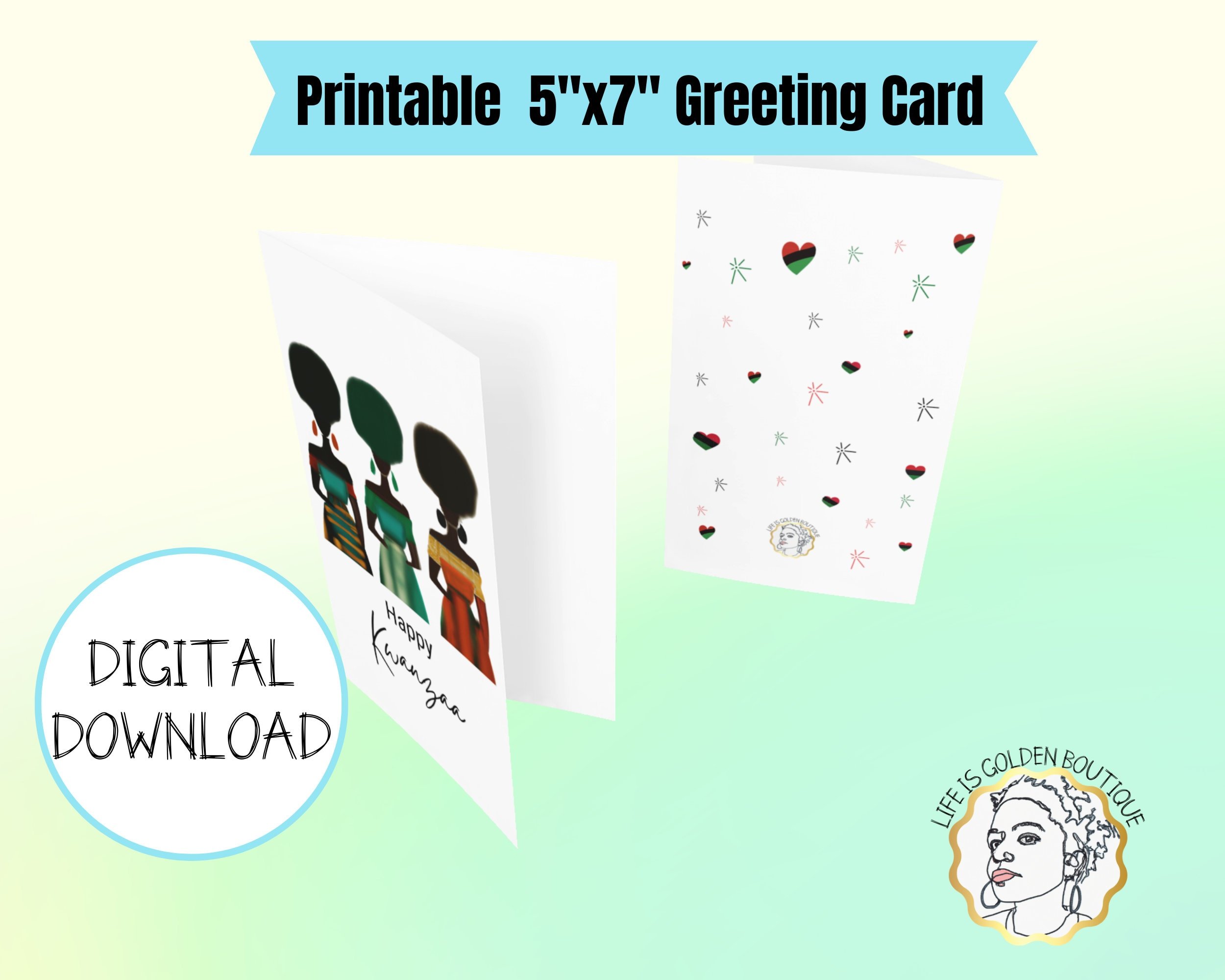 Blank Kwanzaa Greeting Card