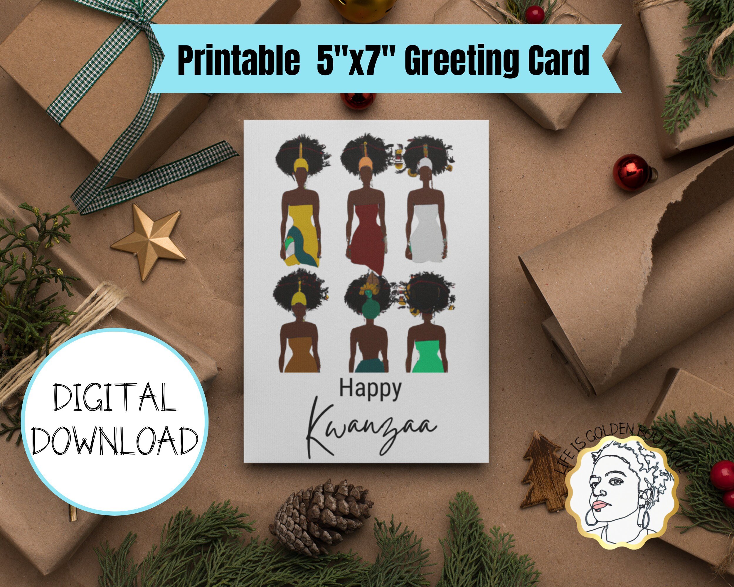Blank Kwanzaa Greeting Card