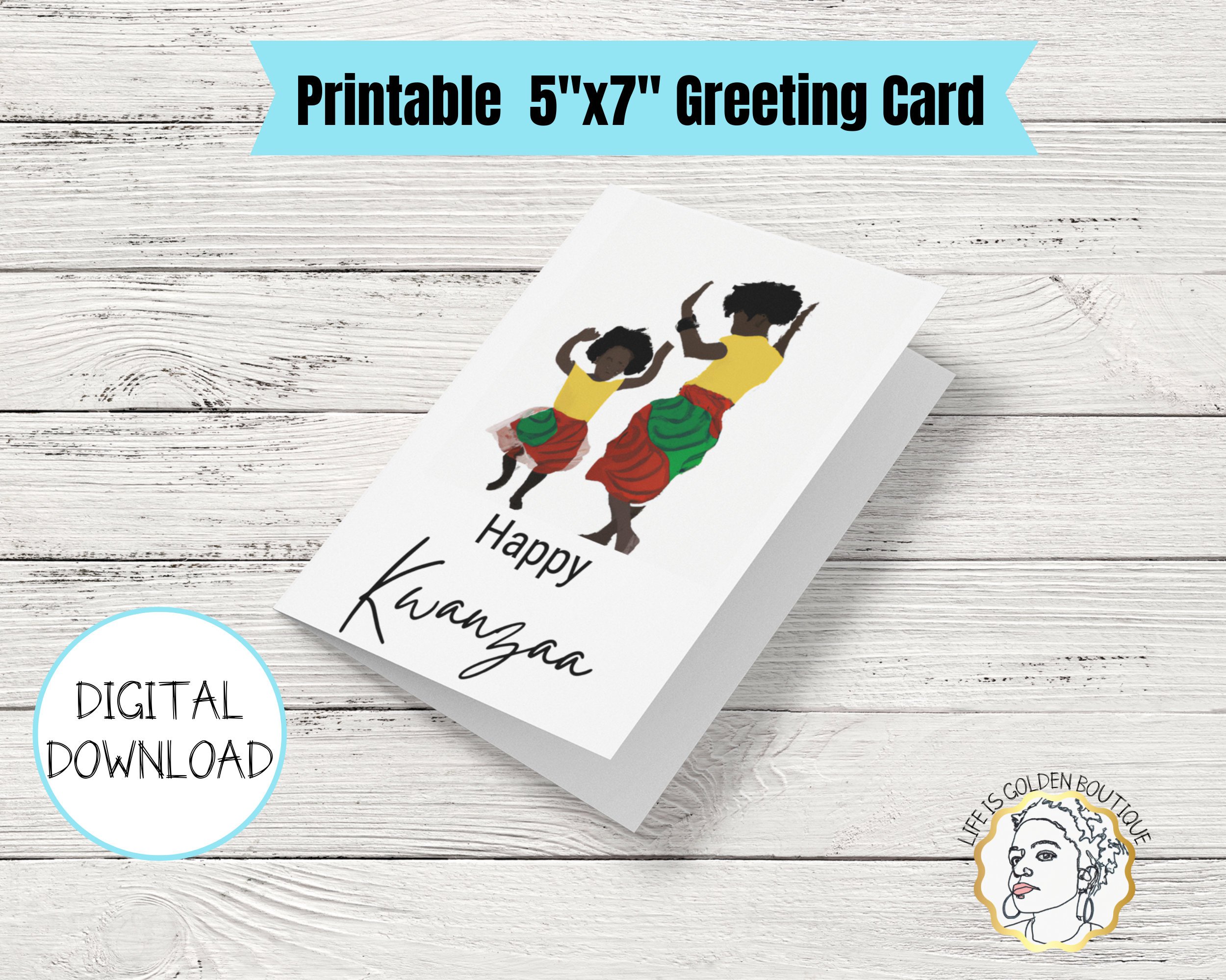 Blank Kwanzaa Greeting Card