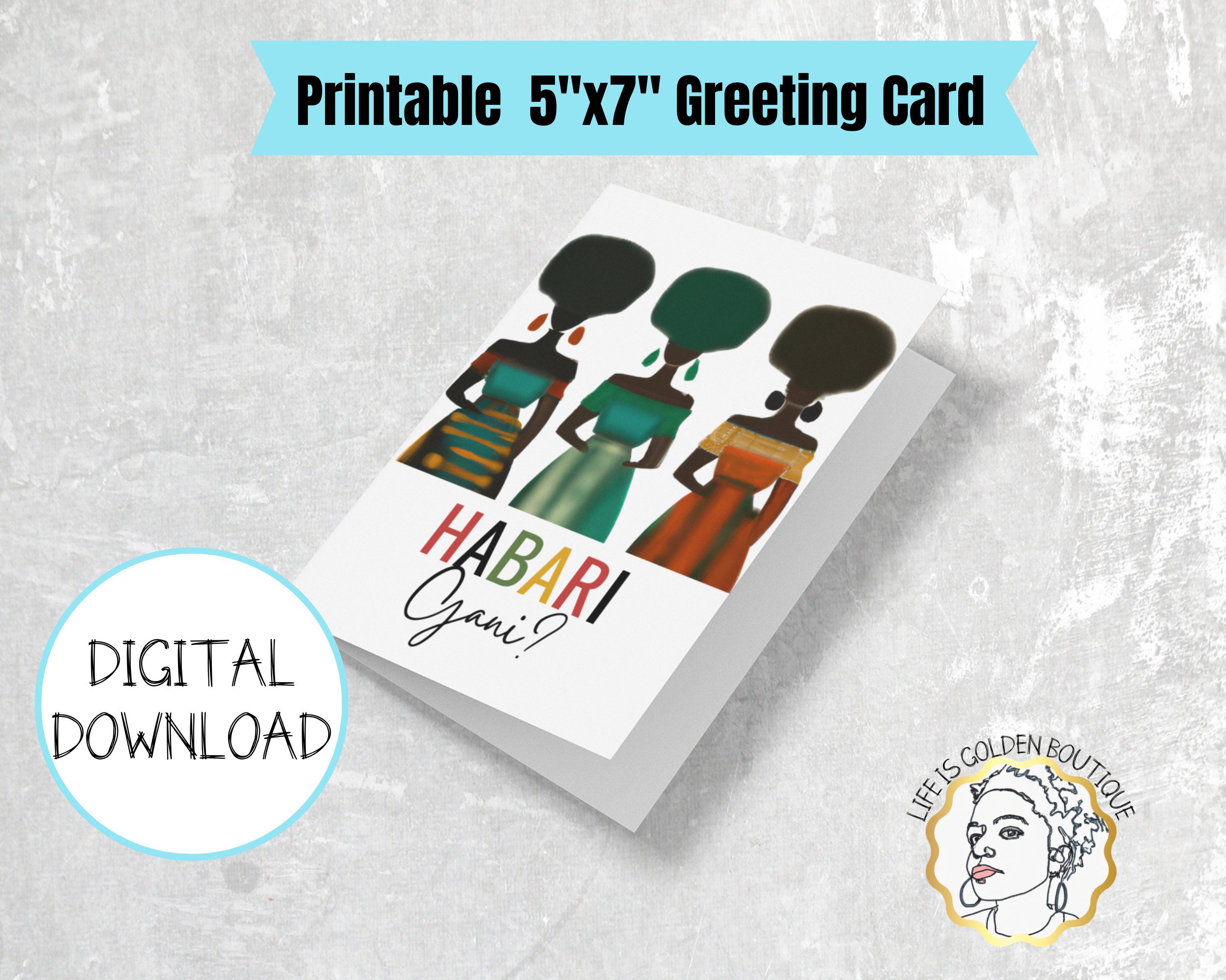 Blank Kwanzaa Greeting Card
