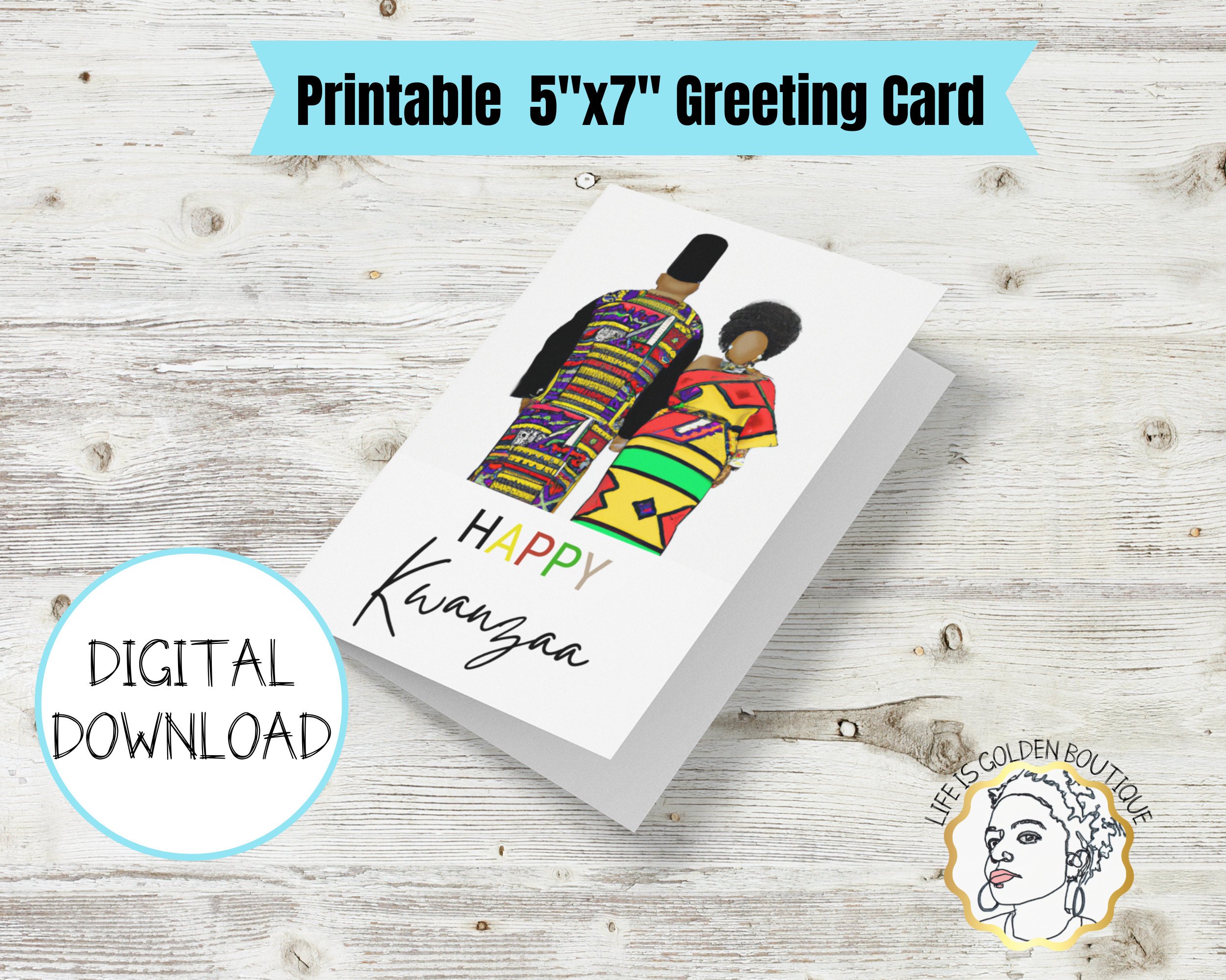 Blank Kwanzaa Greeting Card