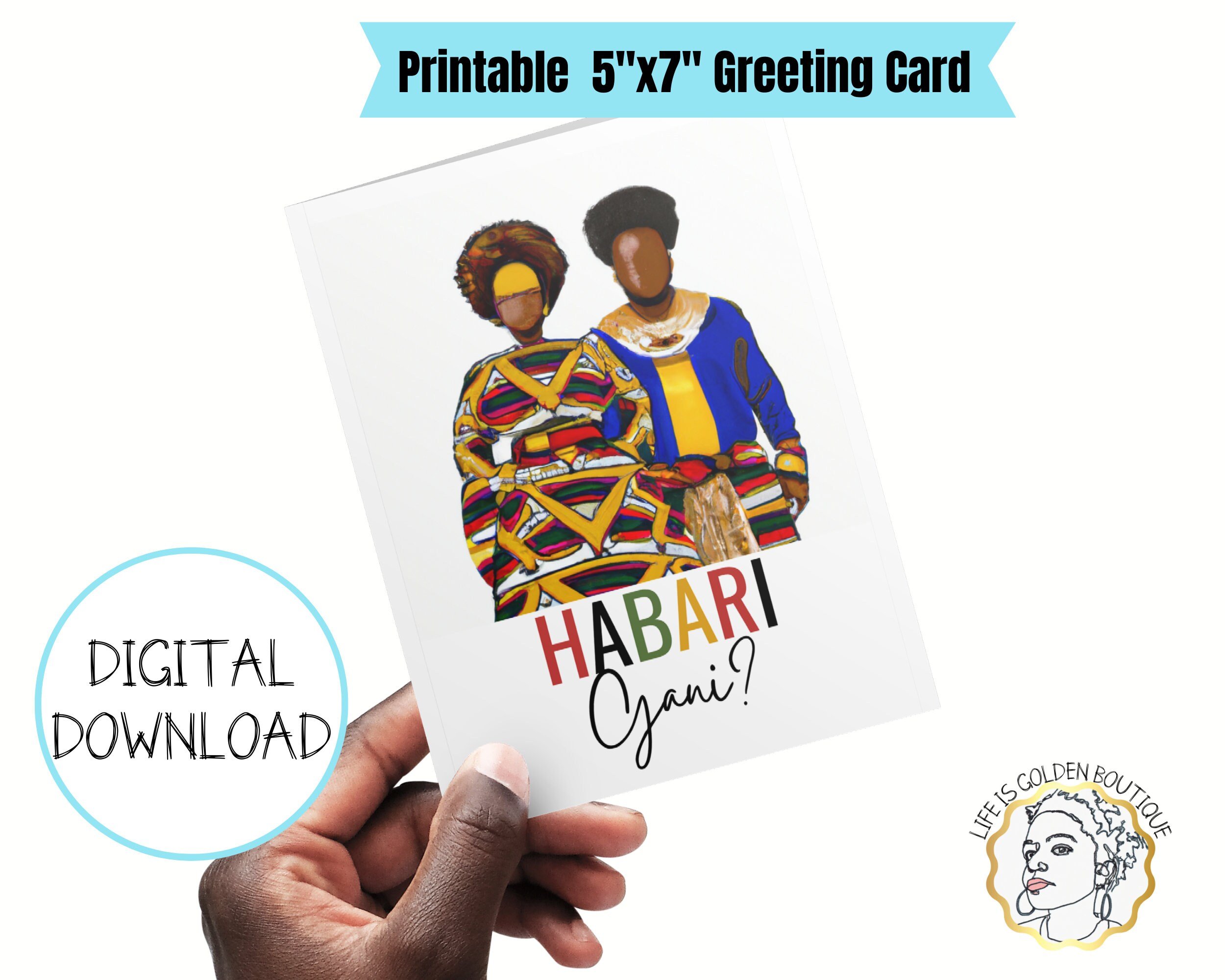 Blank Kwanzaa Greeting Card