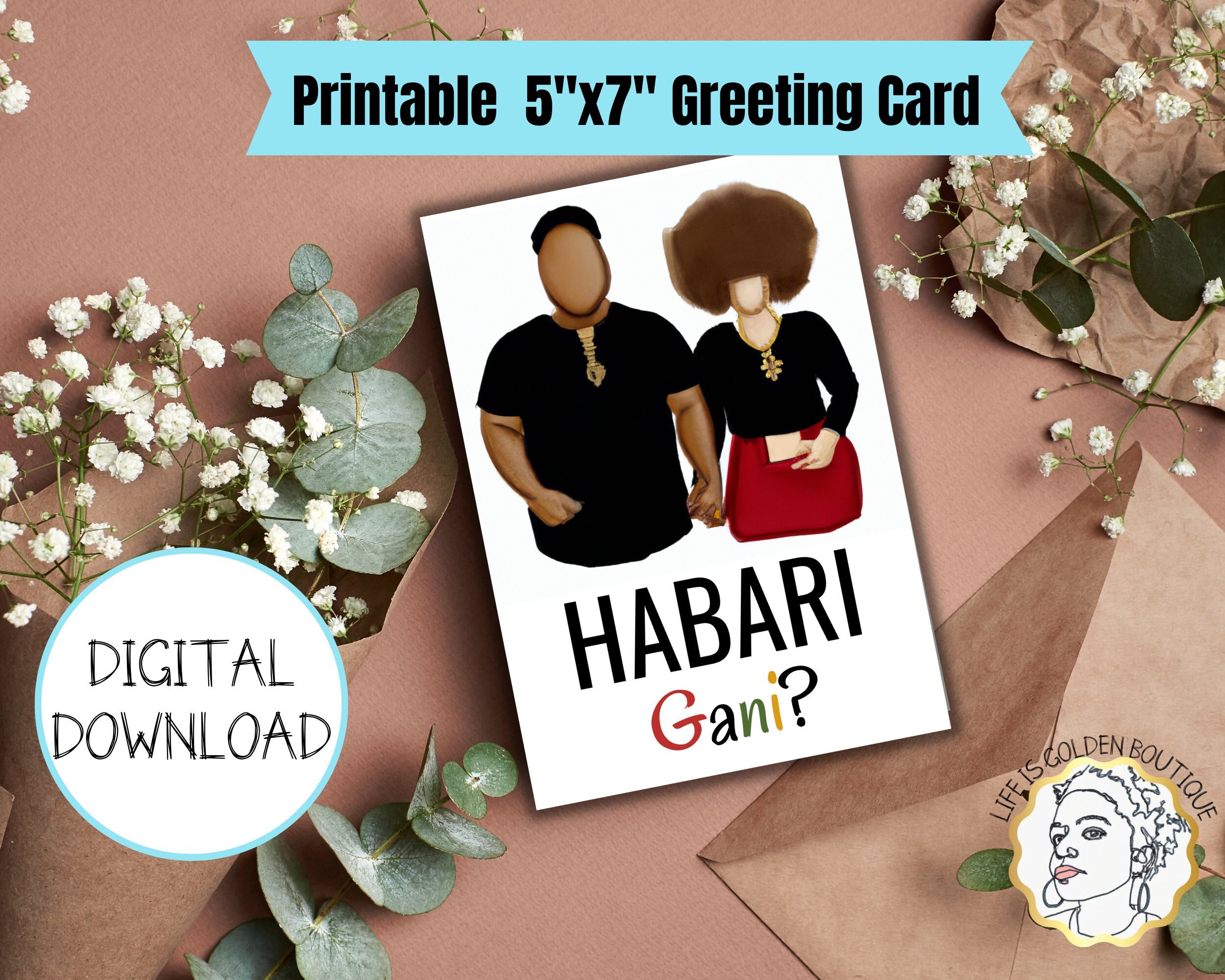 Blank Kwanzaa Greeting Card