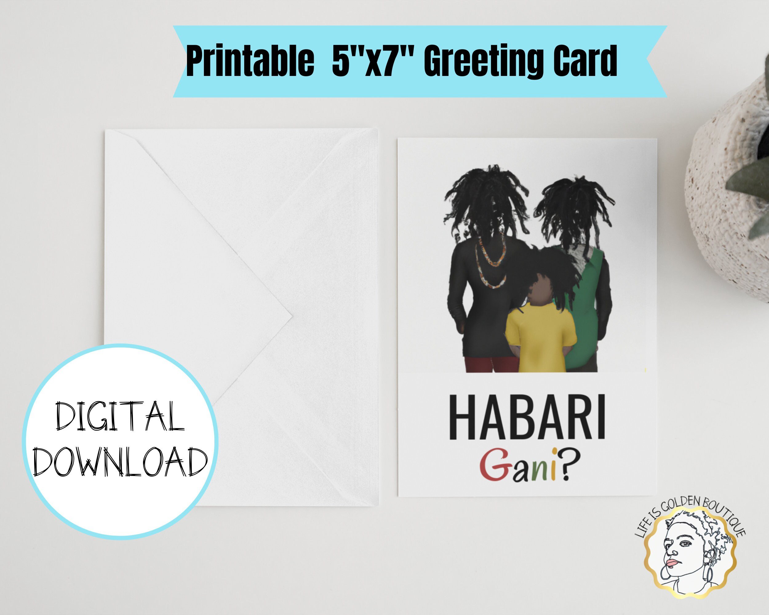 Blank Kwanzaa Greeting Card