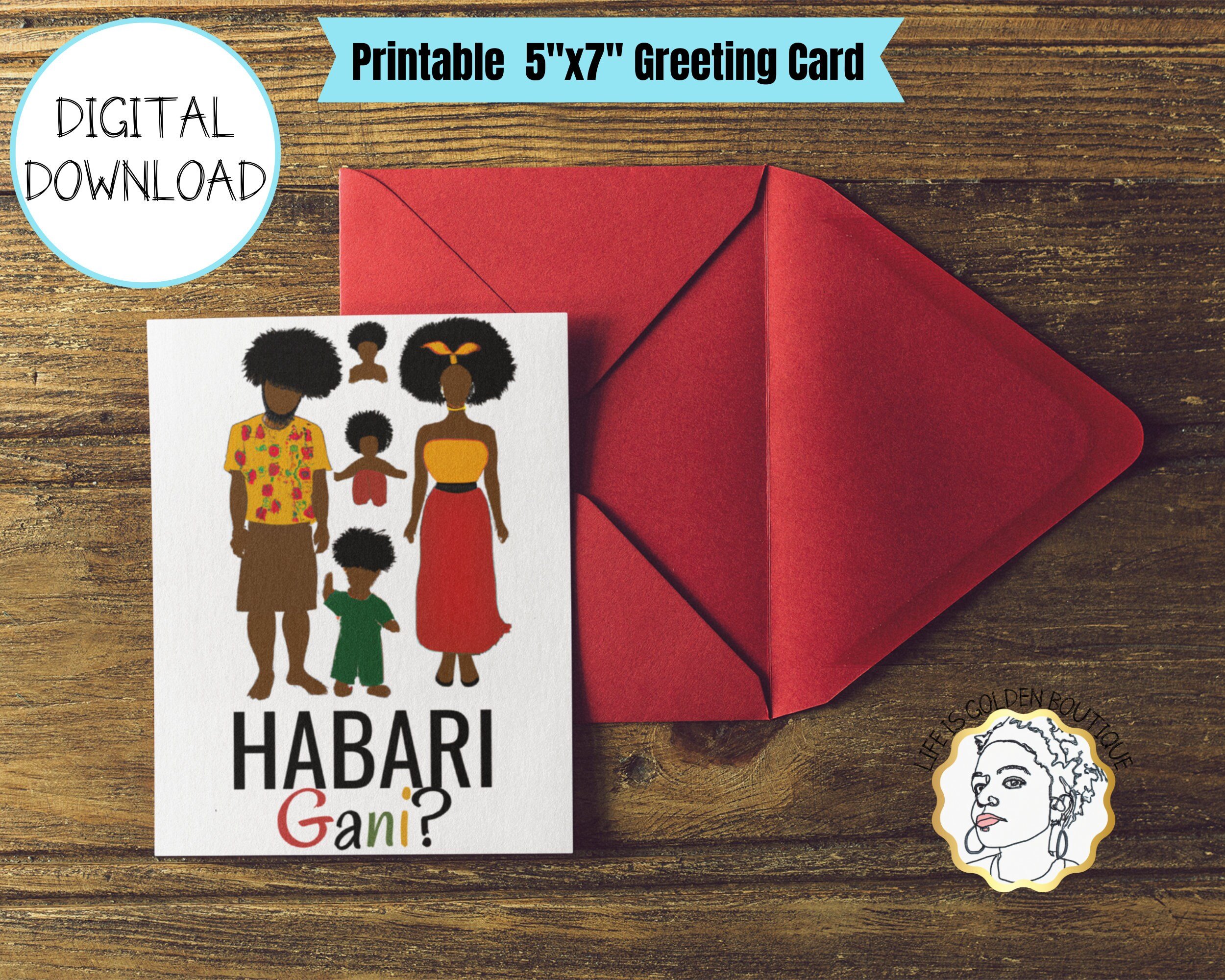 Blank Kwanzaa Greeting Card