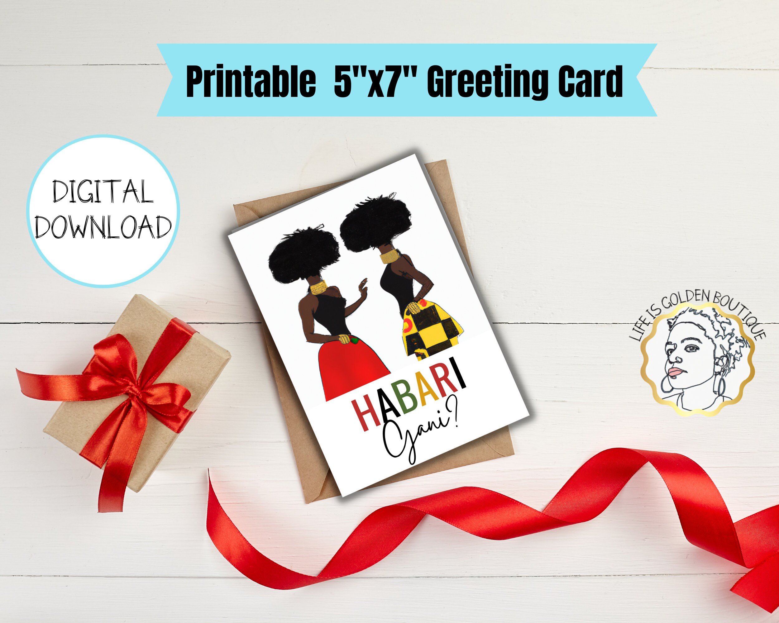 Blank Kwanzaa Greeting Card