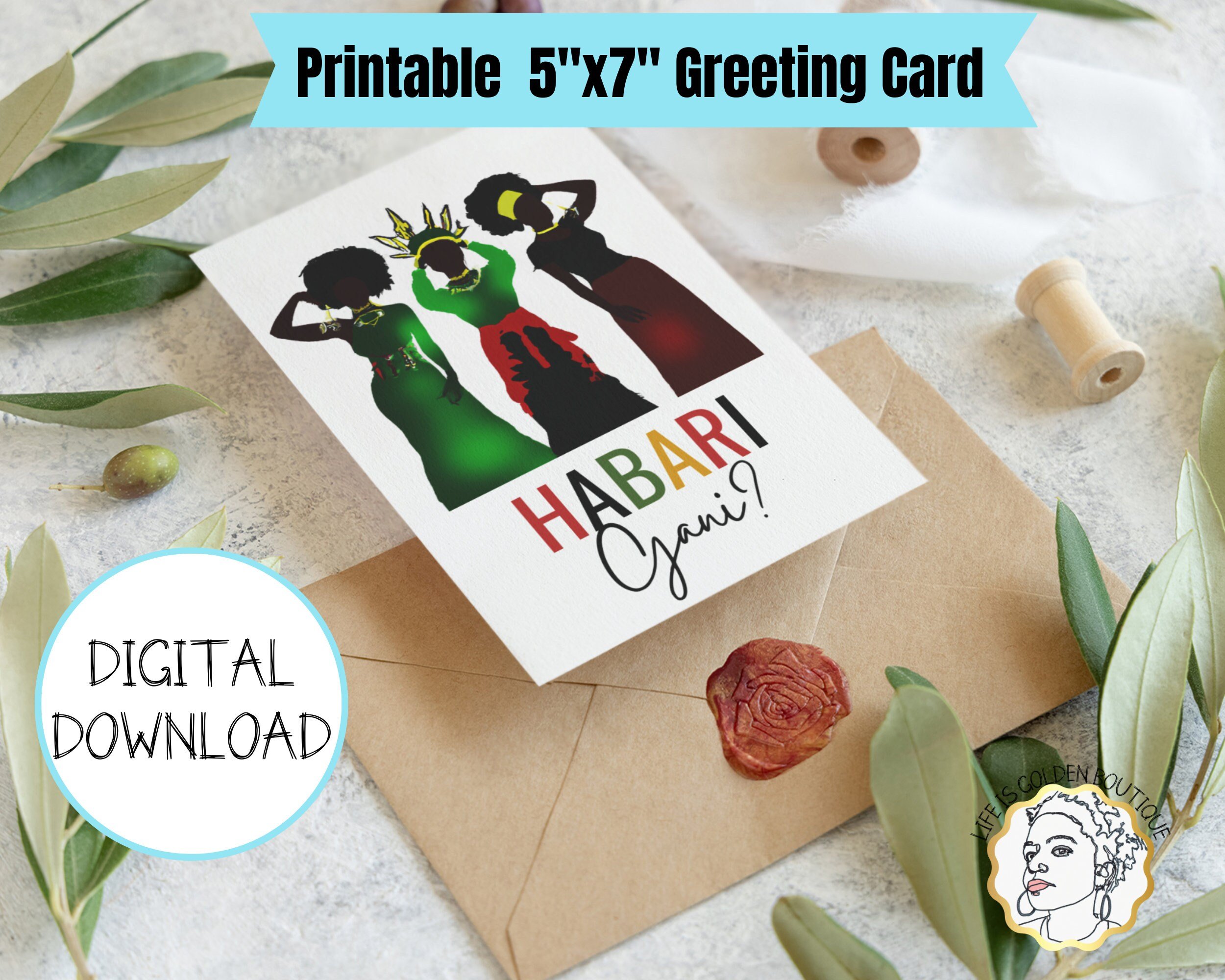 Blank Kwanzaa Greeting Card