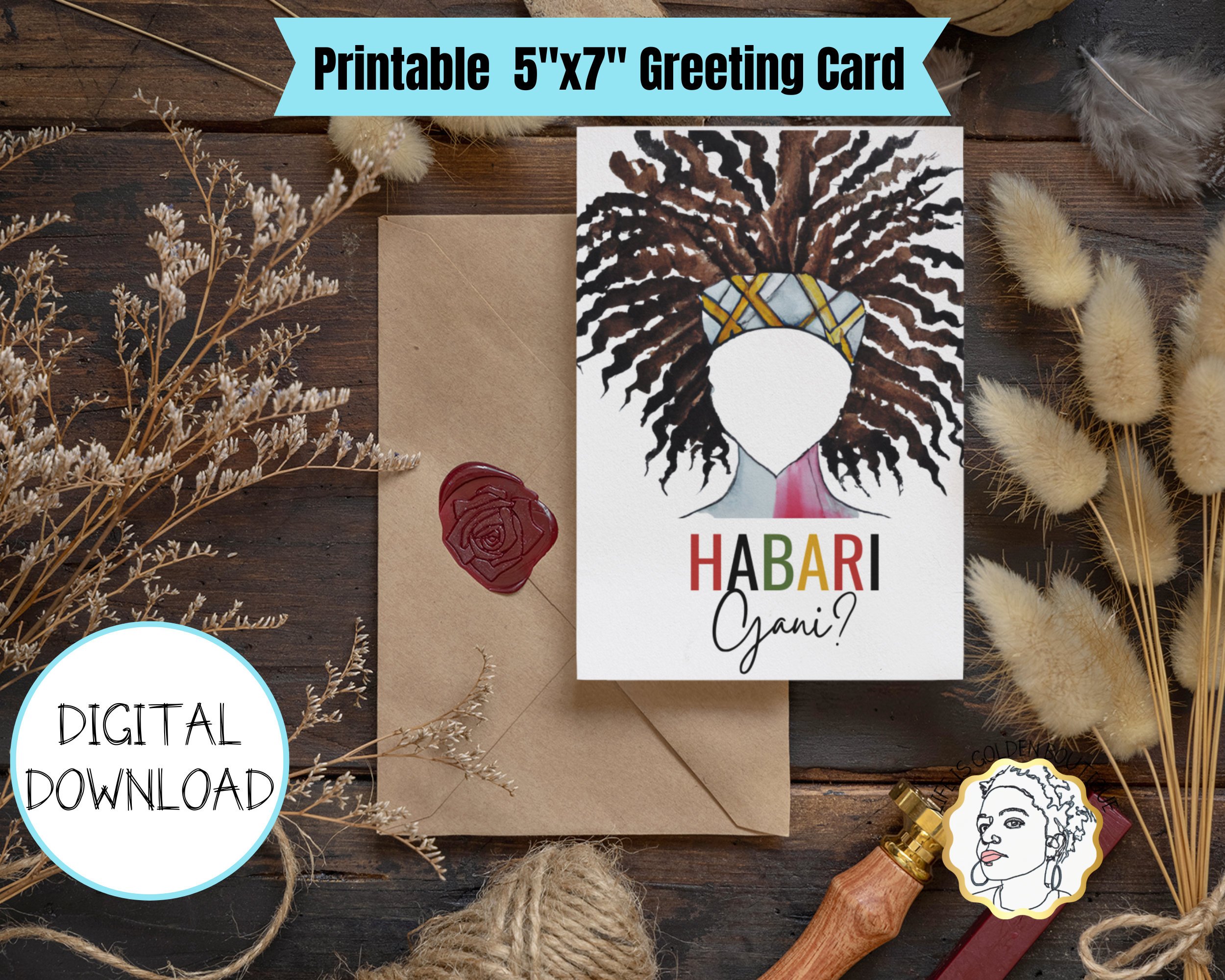 Blank Kwanzaa Greeting Card