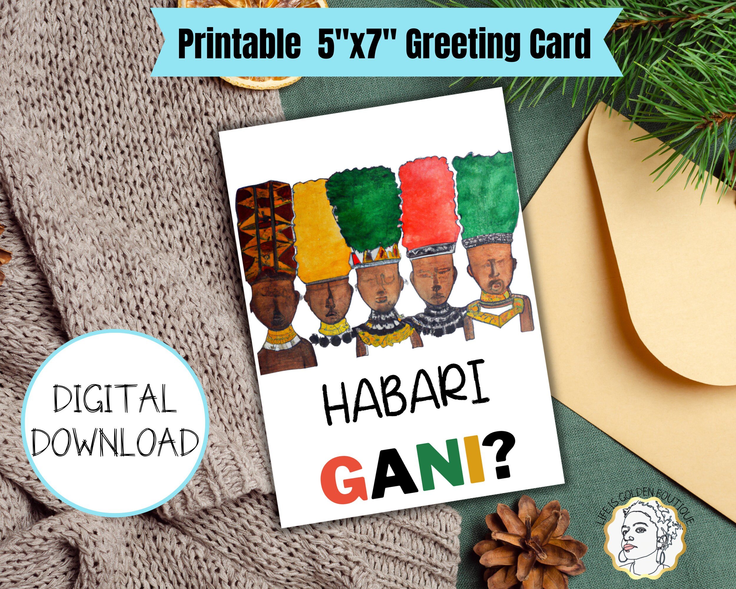 Kwanzaa Greeting Card Blank