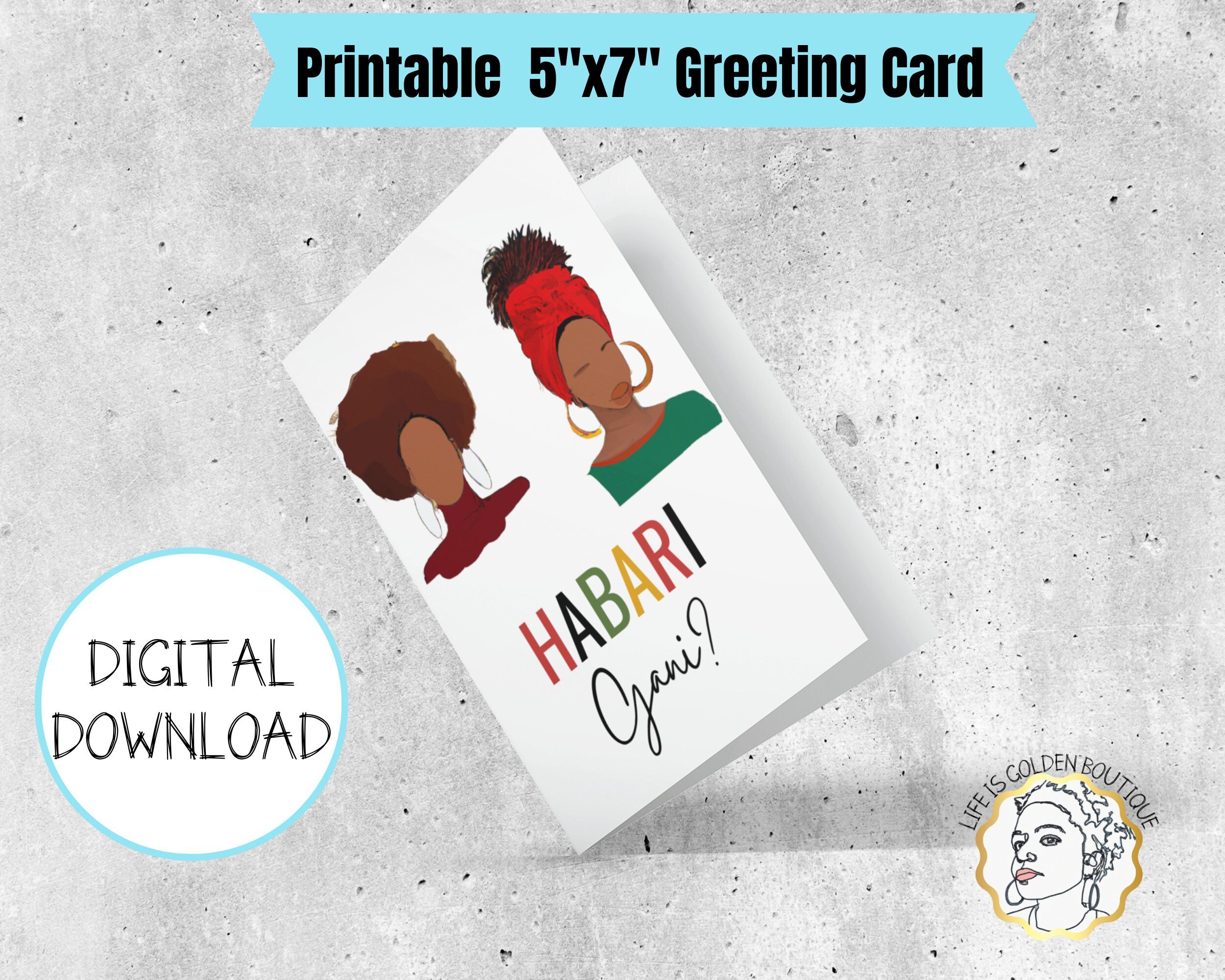 Blank Kwanzaa Greeting Card