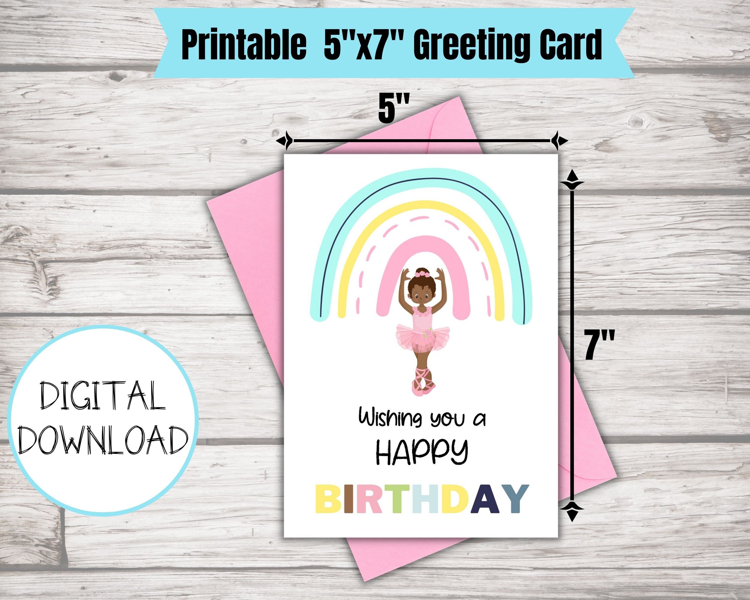 African American Girl Birthday Card
