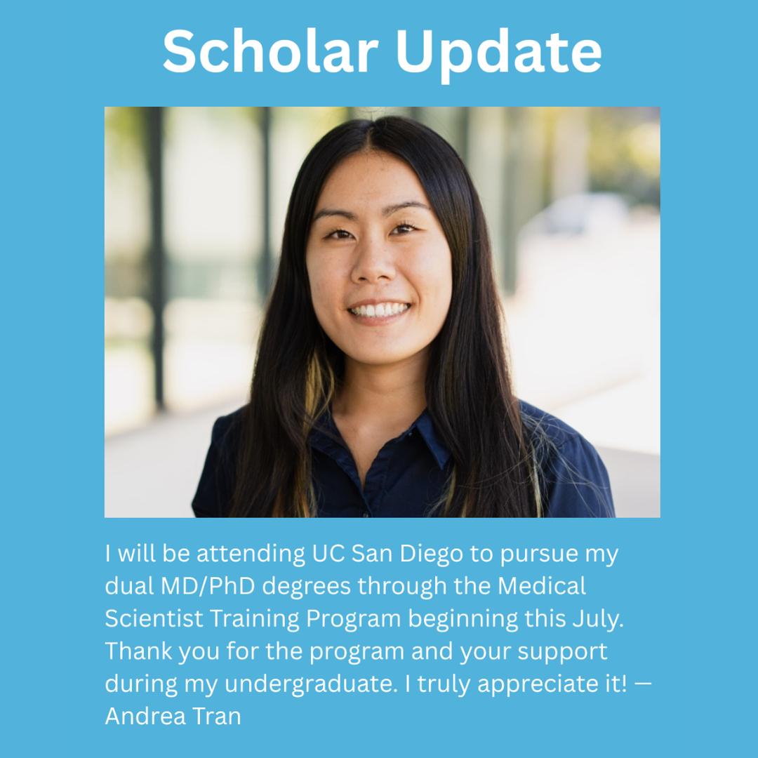 Scholar Update: Andrea Tran