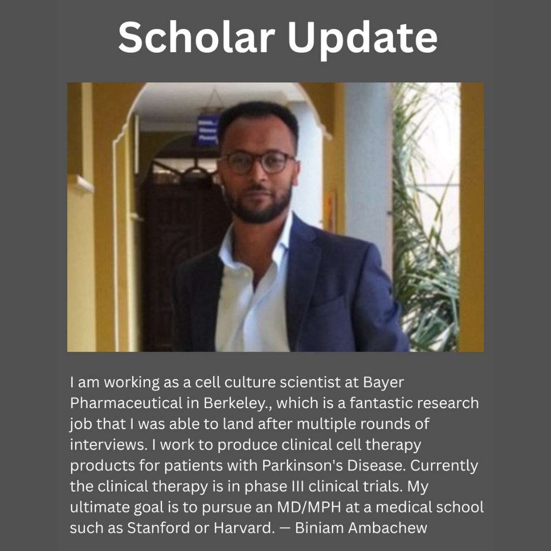 Scholar Update: Biniam Ambachew