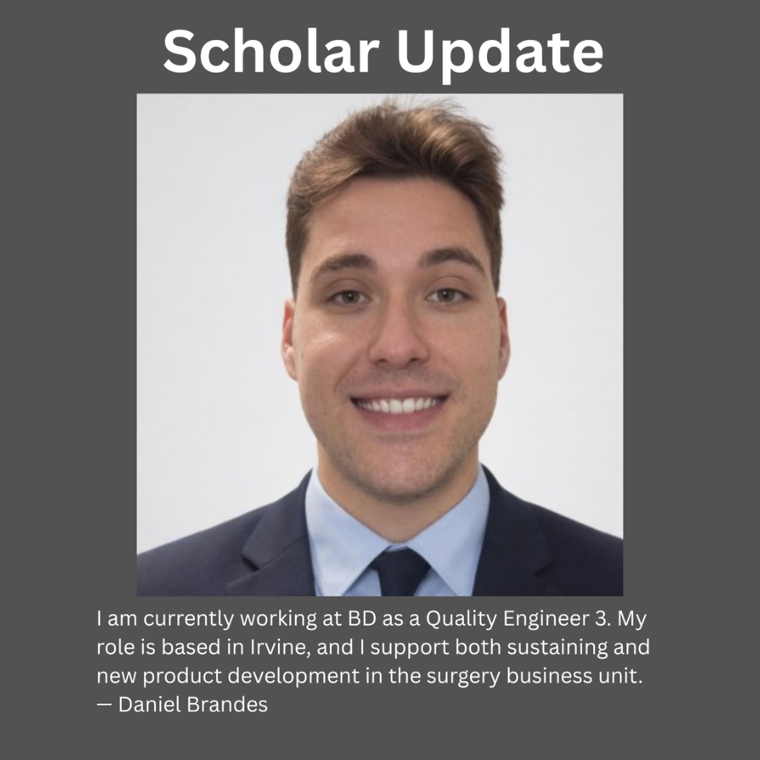 Scholar Update: Daniel Brandes