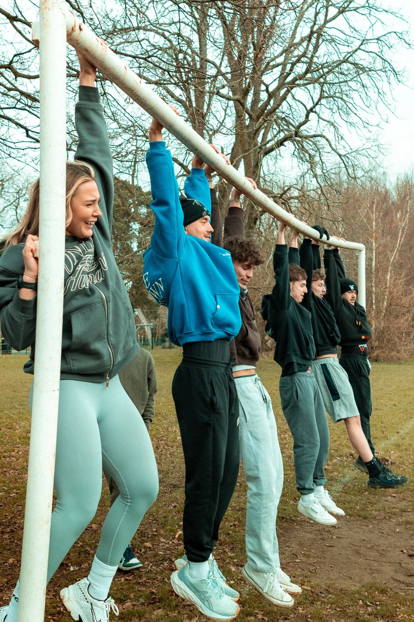 athletes having fun at community event