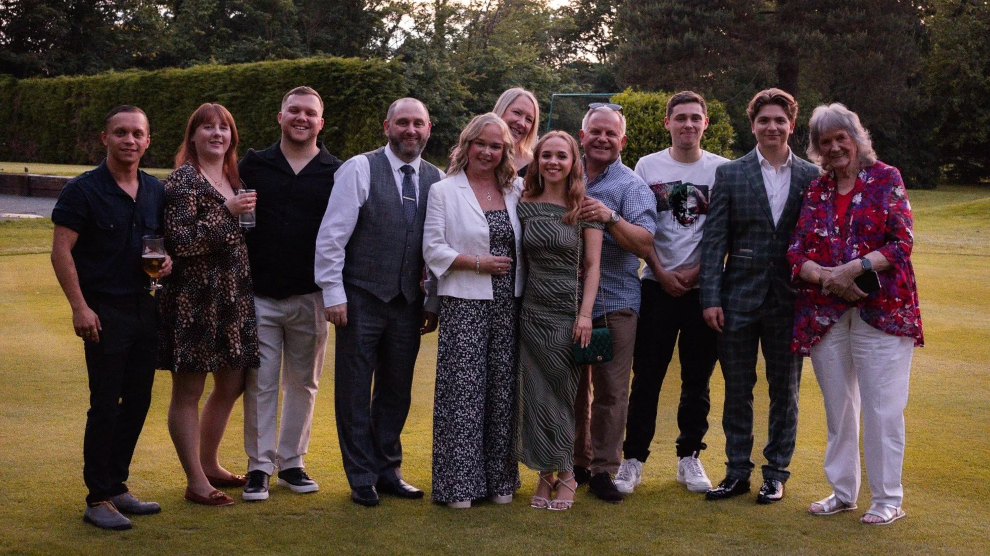 Family portrait at birthday party