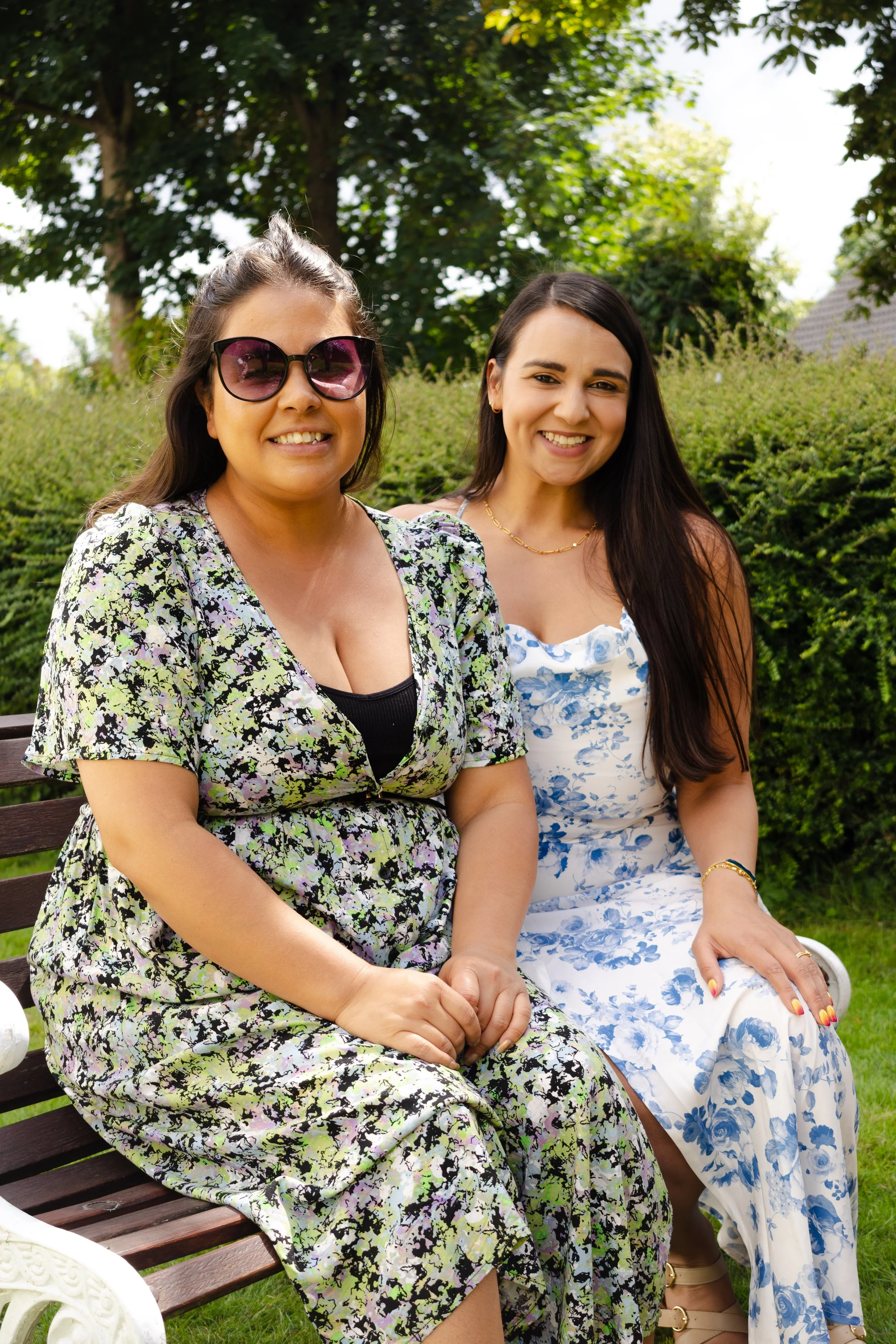 sister together at family christening