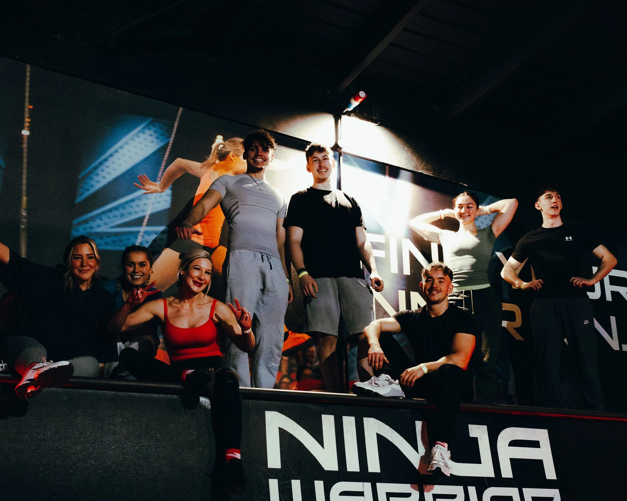Team photo inside Ninja Warrior Watford.