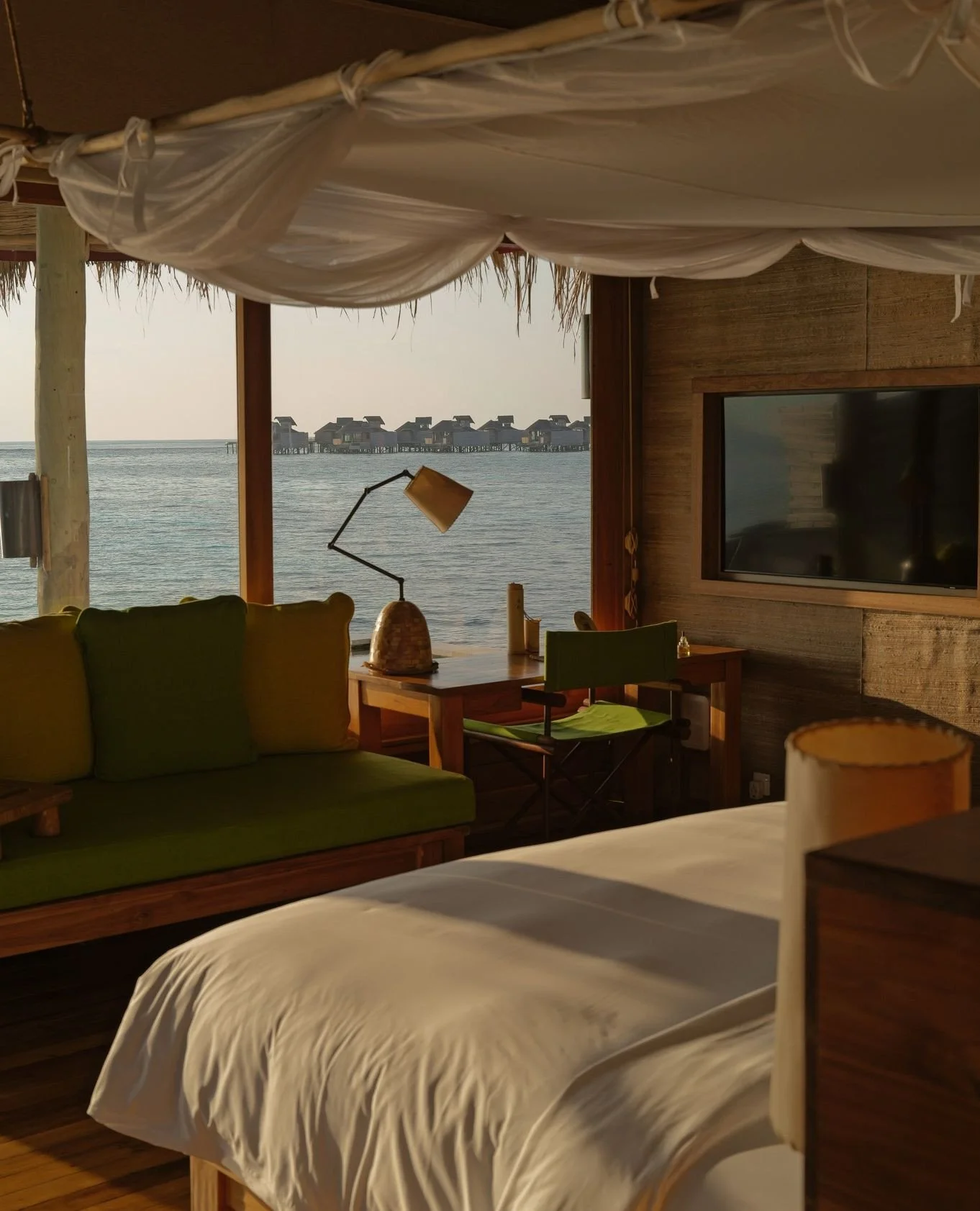 Seaplanes and water-top villas 🌞 ⁠
⁠
Shot for @sixsenseslaamu @sixsenses