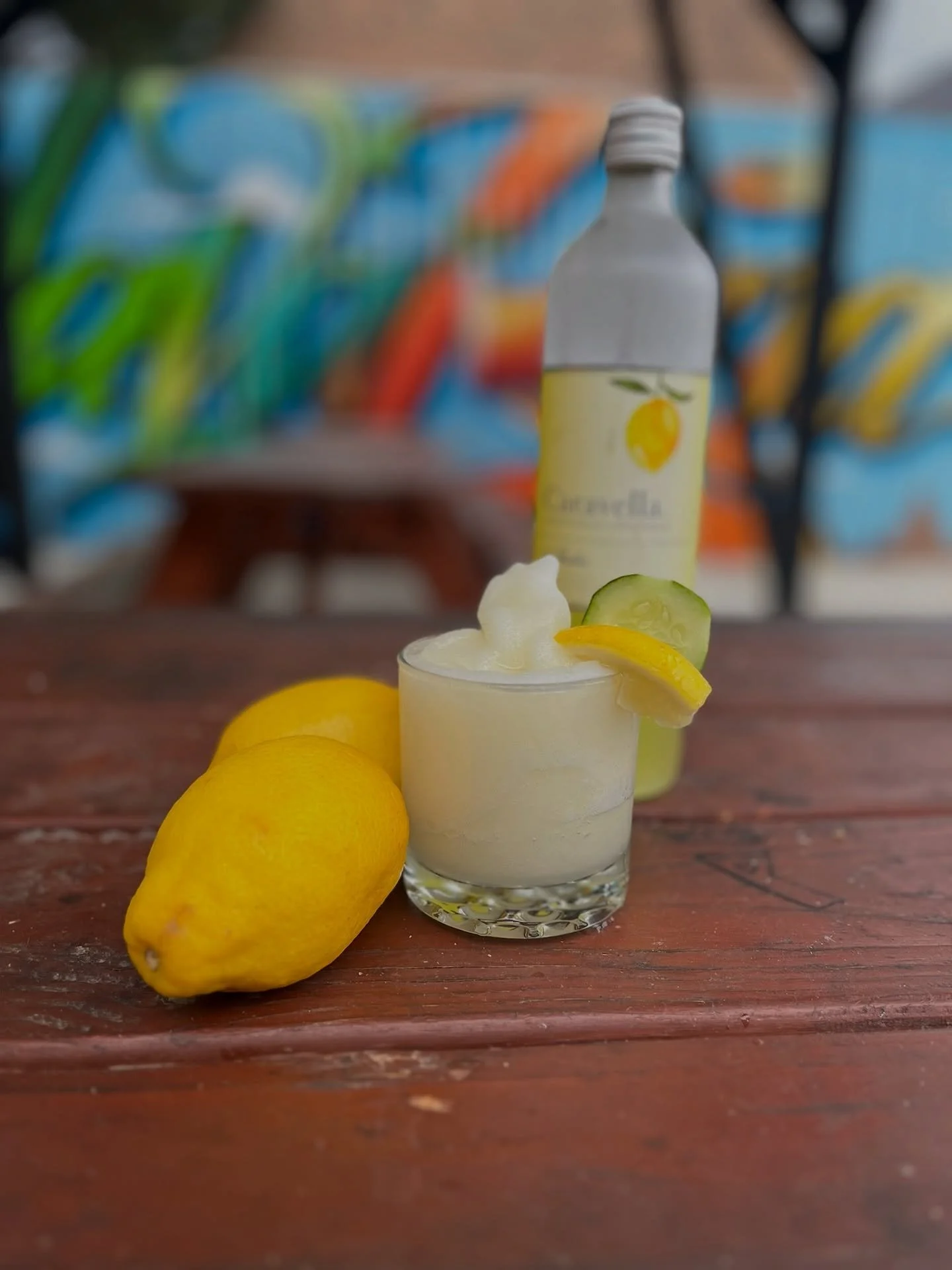 Two new beverages for you this weekend, friends!

1. The Cucumber Limoncello Slushy 

2. This week&rsquo;s Saunter Special - The Sunshine Spritz - Cucumber vodka, Limoncello, Peach Schnapps, Bubbly, Soda 

The former is in the slushy machine for the 