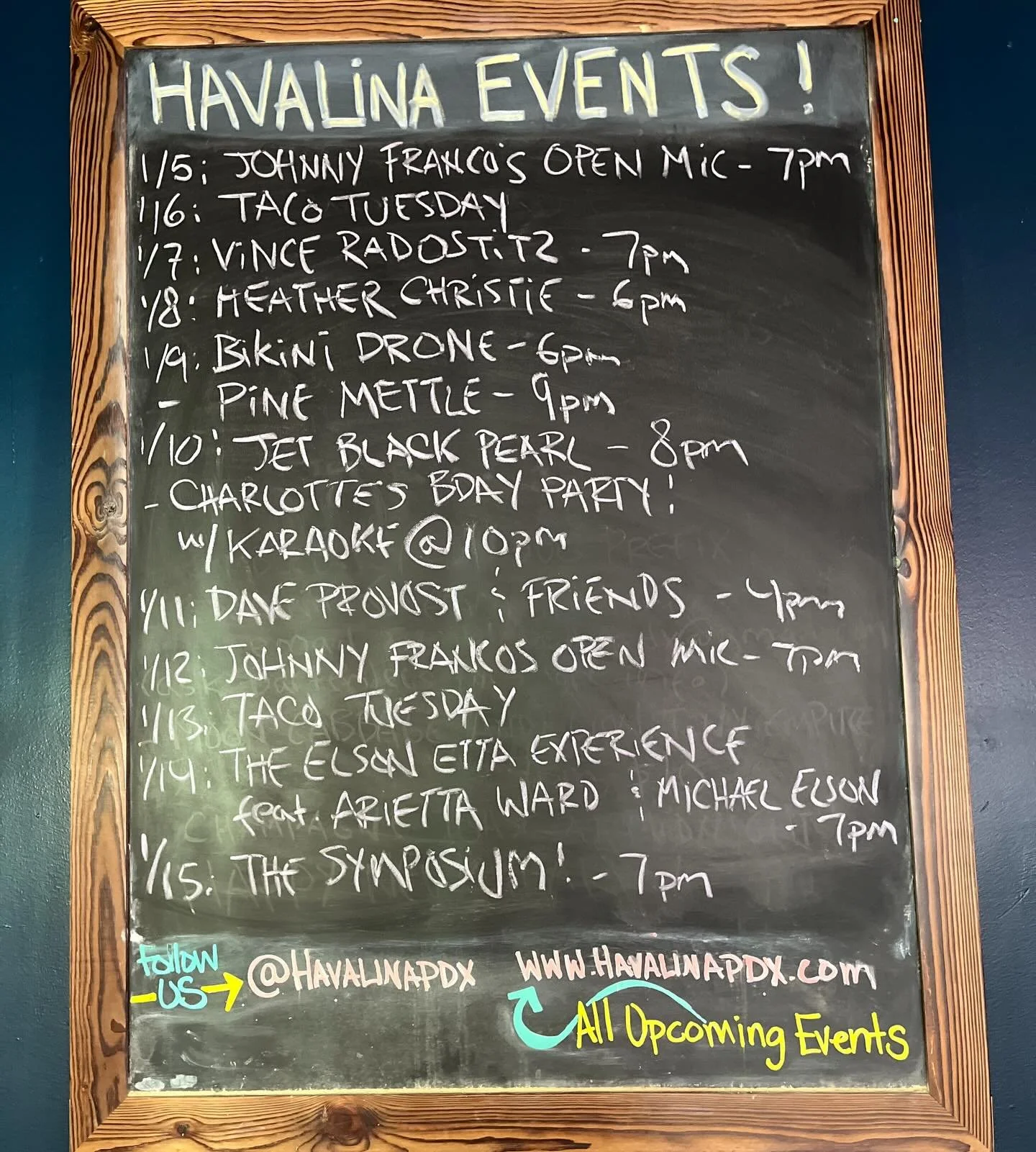 This week at Havalina! So much good music, so little time&hellip;.