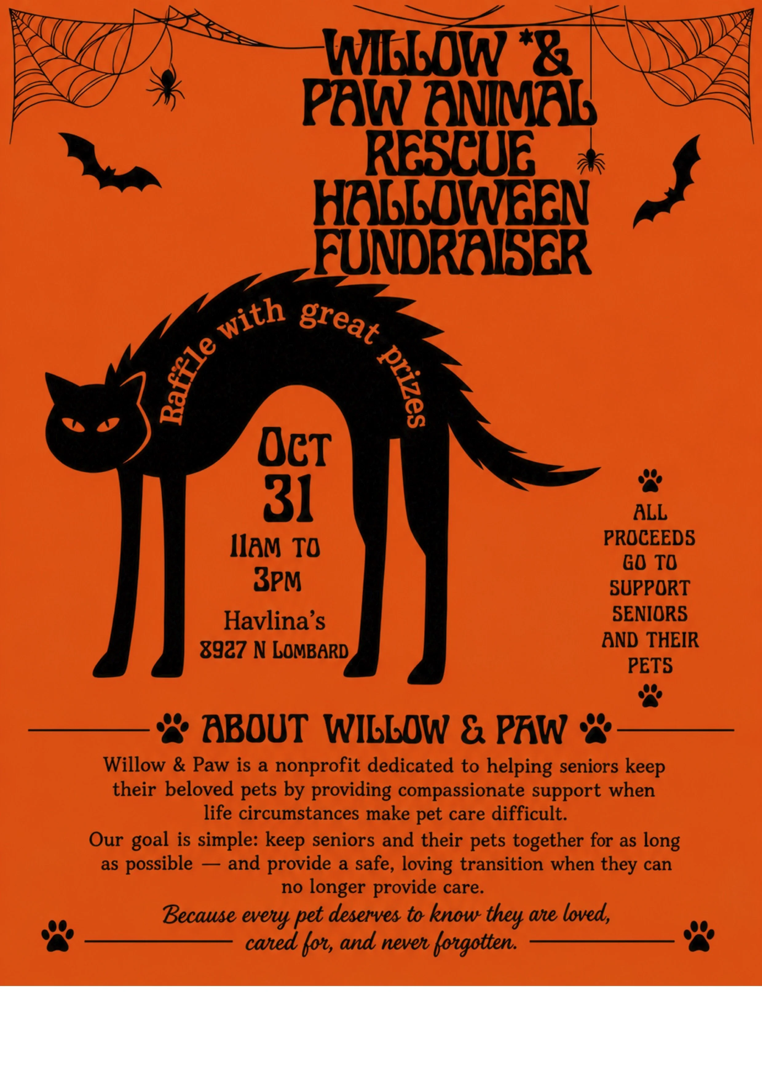 Willow & Paw Animal Rescue Halloween Party