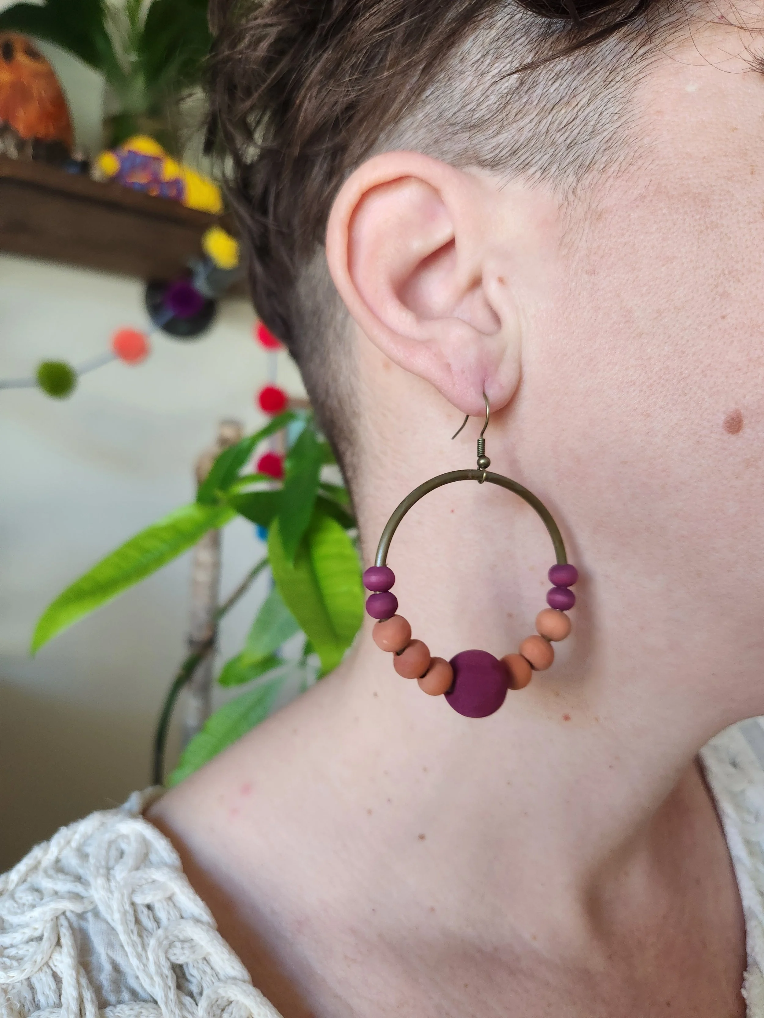 Recycled Hanger Hoop Earrings