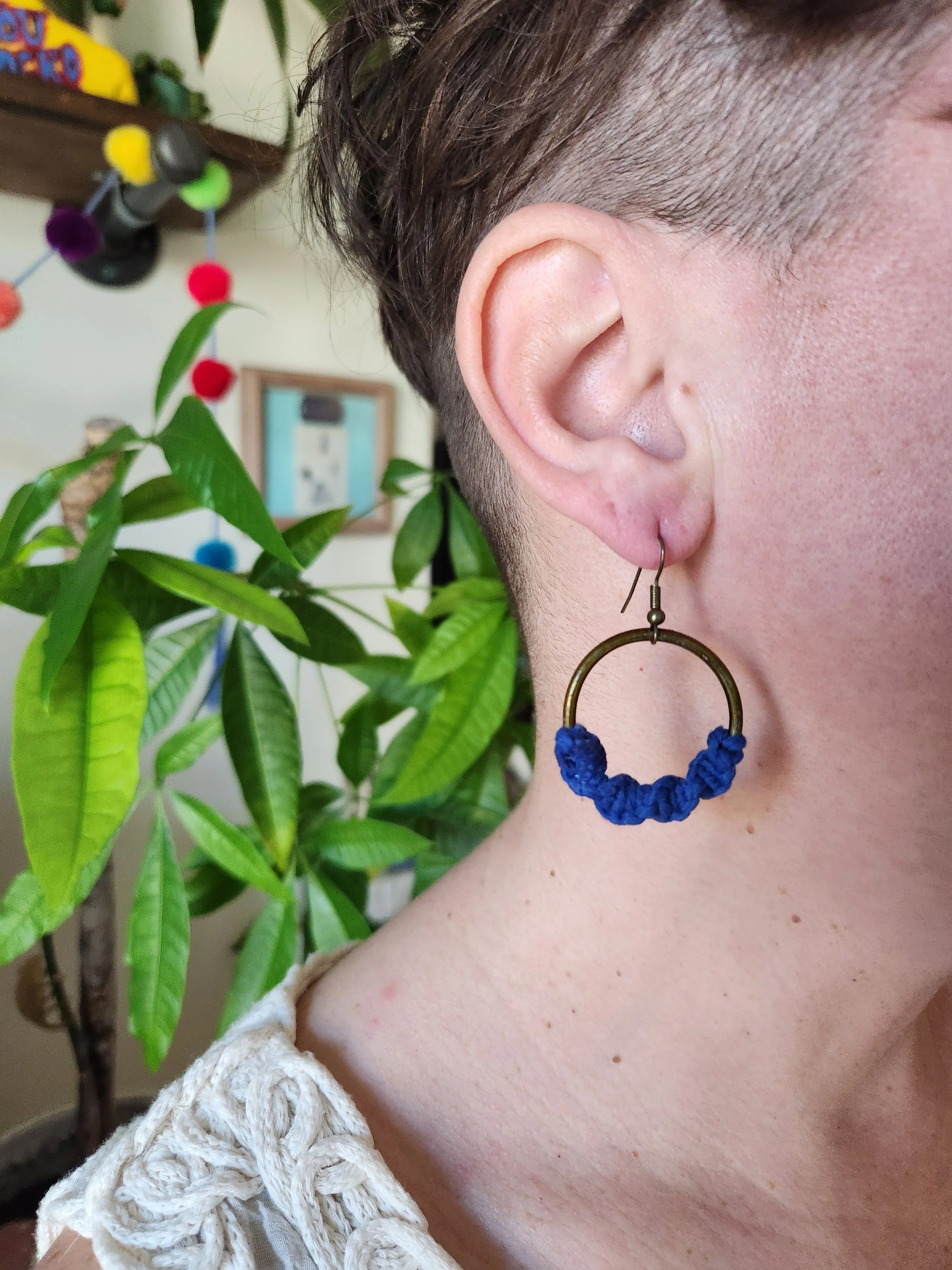 Recycled Hanger Hoop Earrings