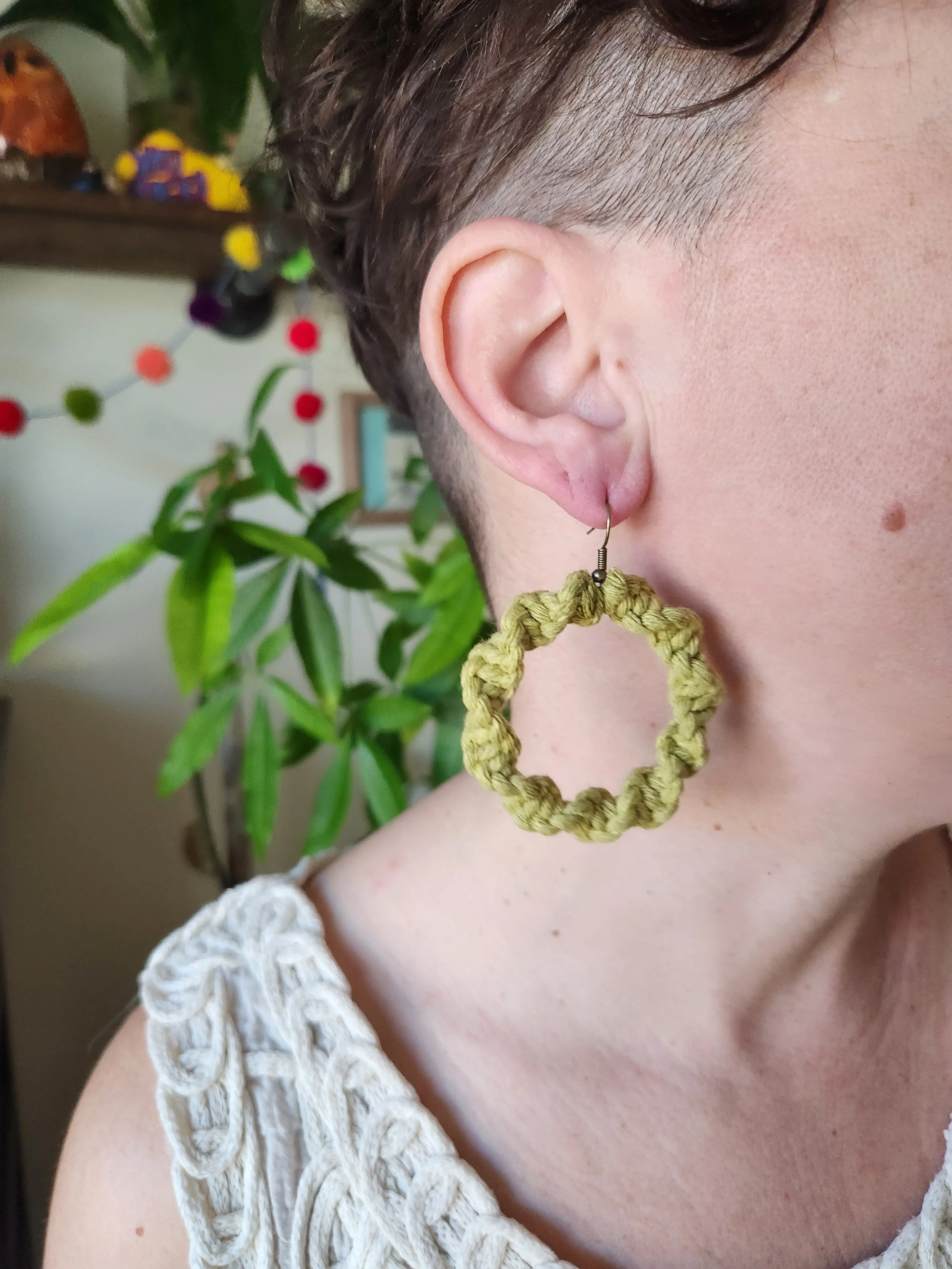 Recycled Hanger Hoop Earrings
