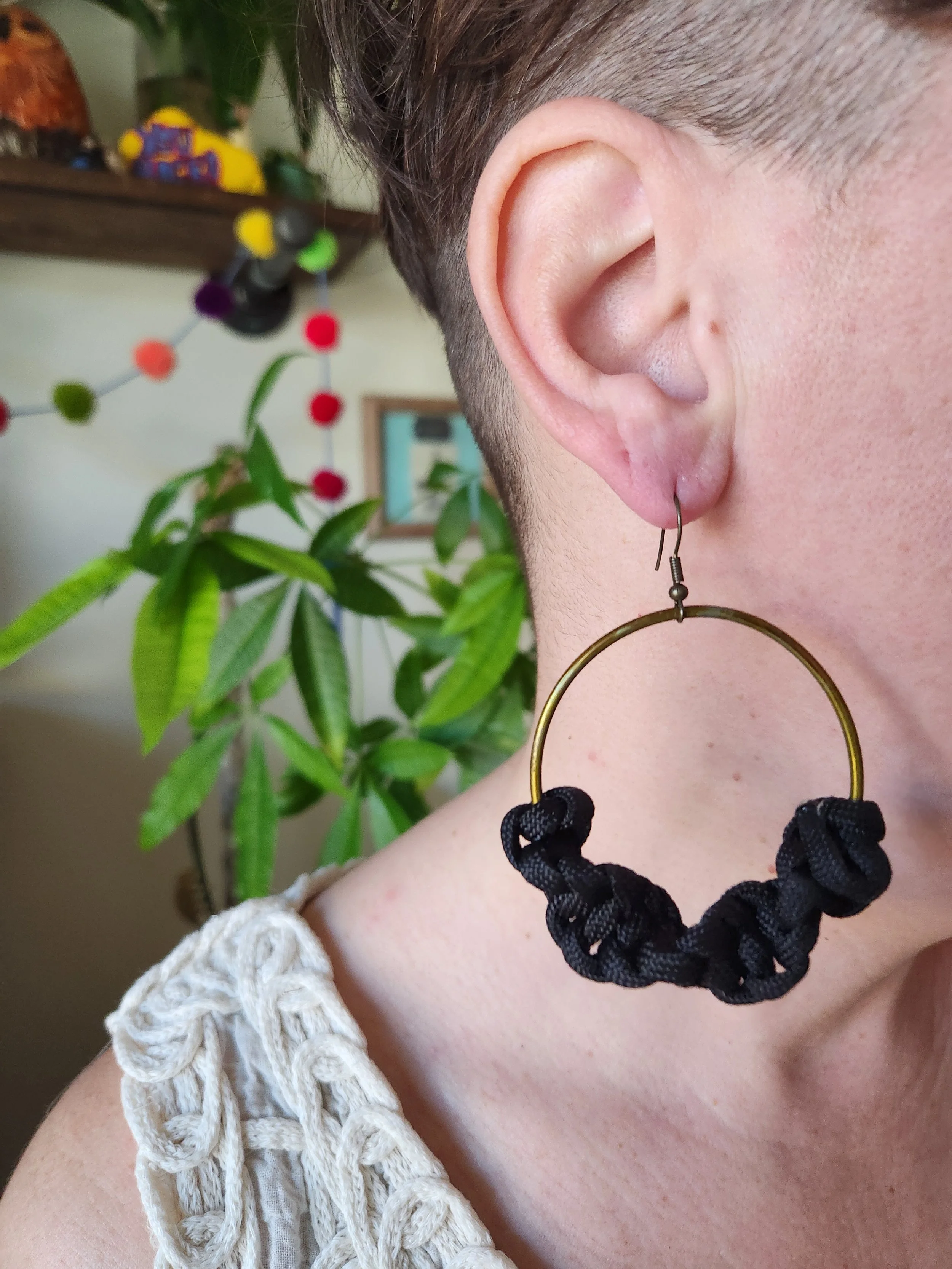 Recycled Hanger Hoop Earrings