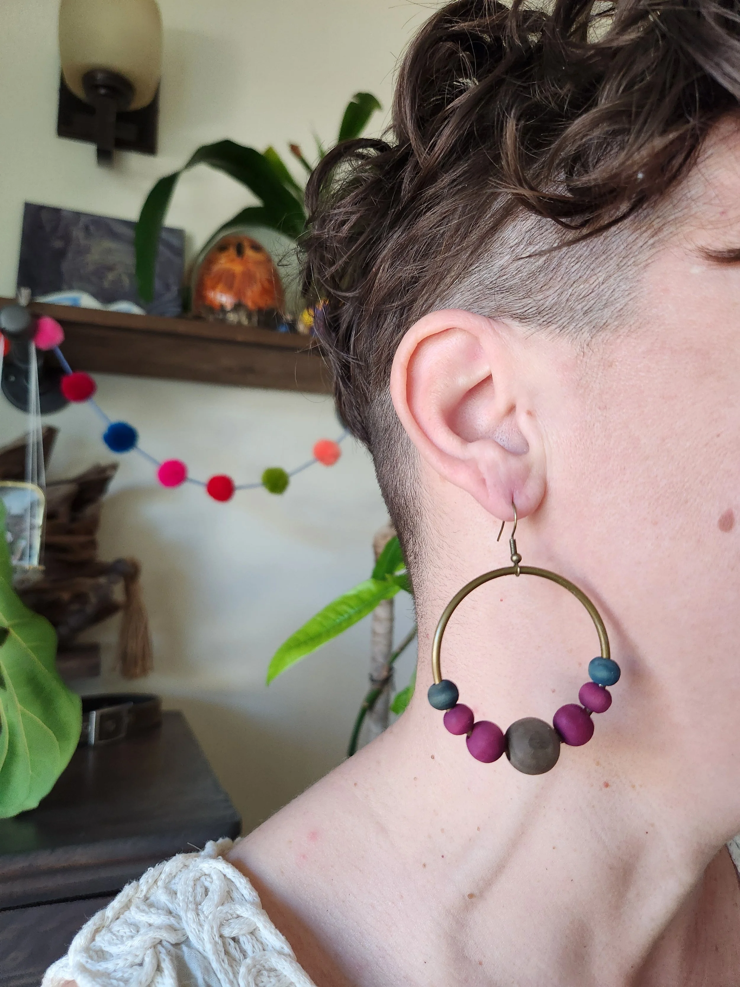 Recycled Hanger Hoop Earrings